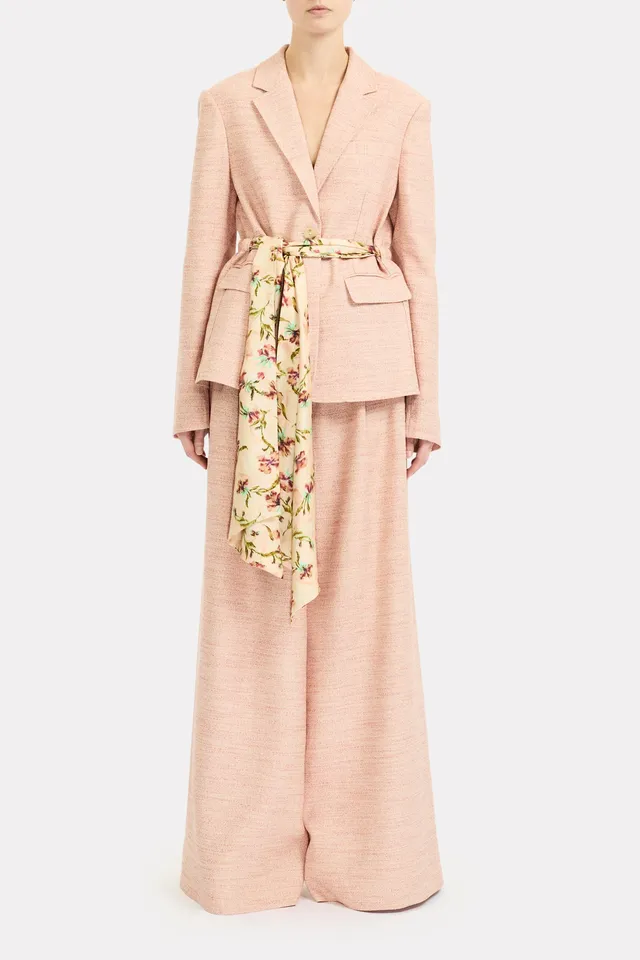 Ulla Johnson Sybil SP270502 blazer drapé lin rosewood