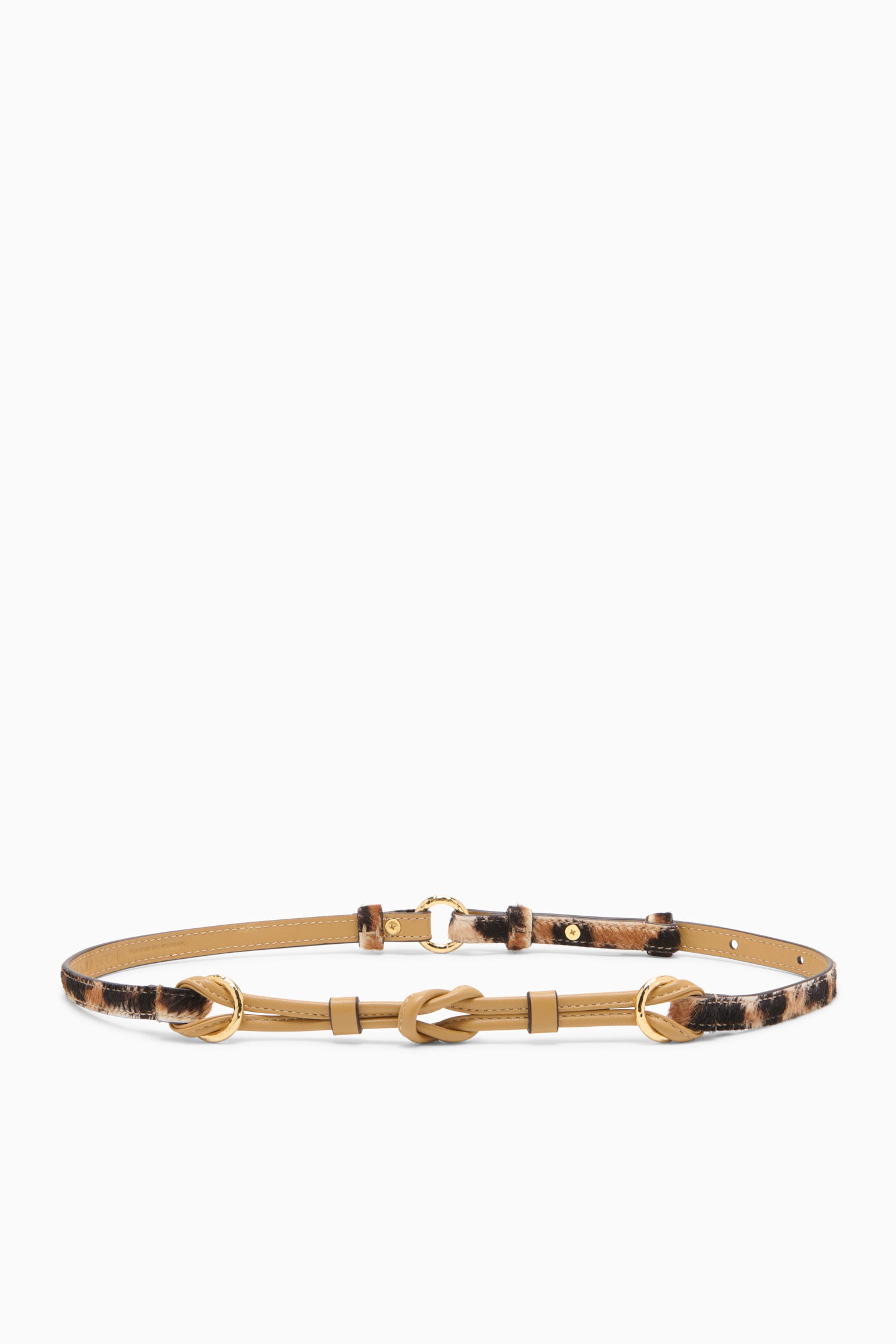 Ulla Johnson Knot ceinture cuir Leopard