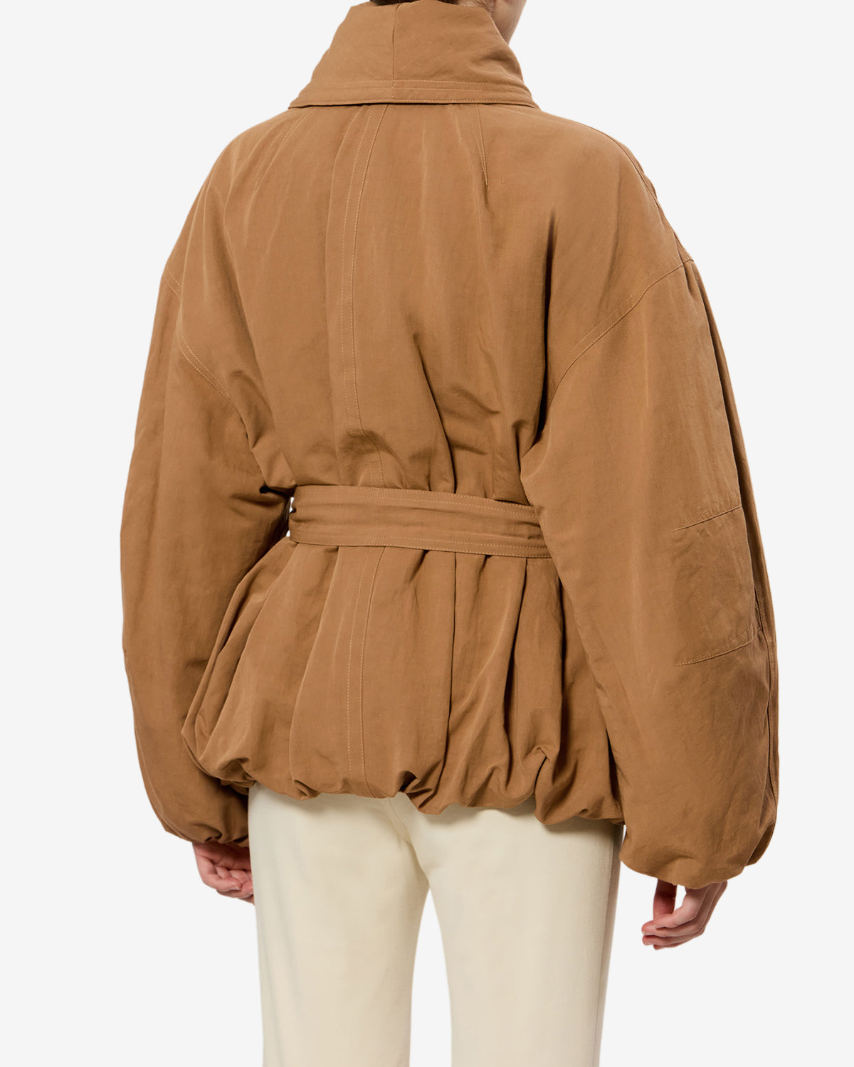 Isabel Marant Volinda manteau ceinturé camel gabardine
