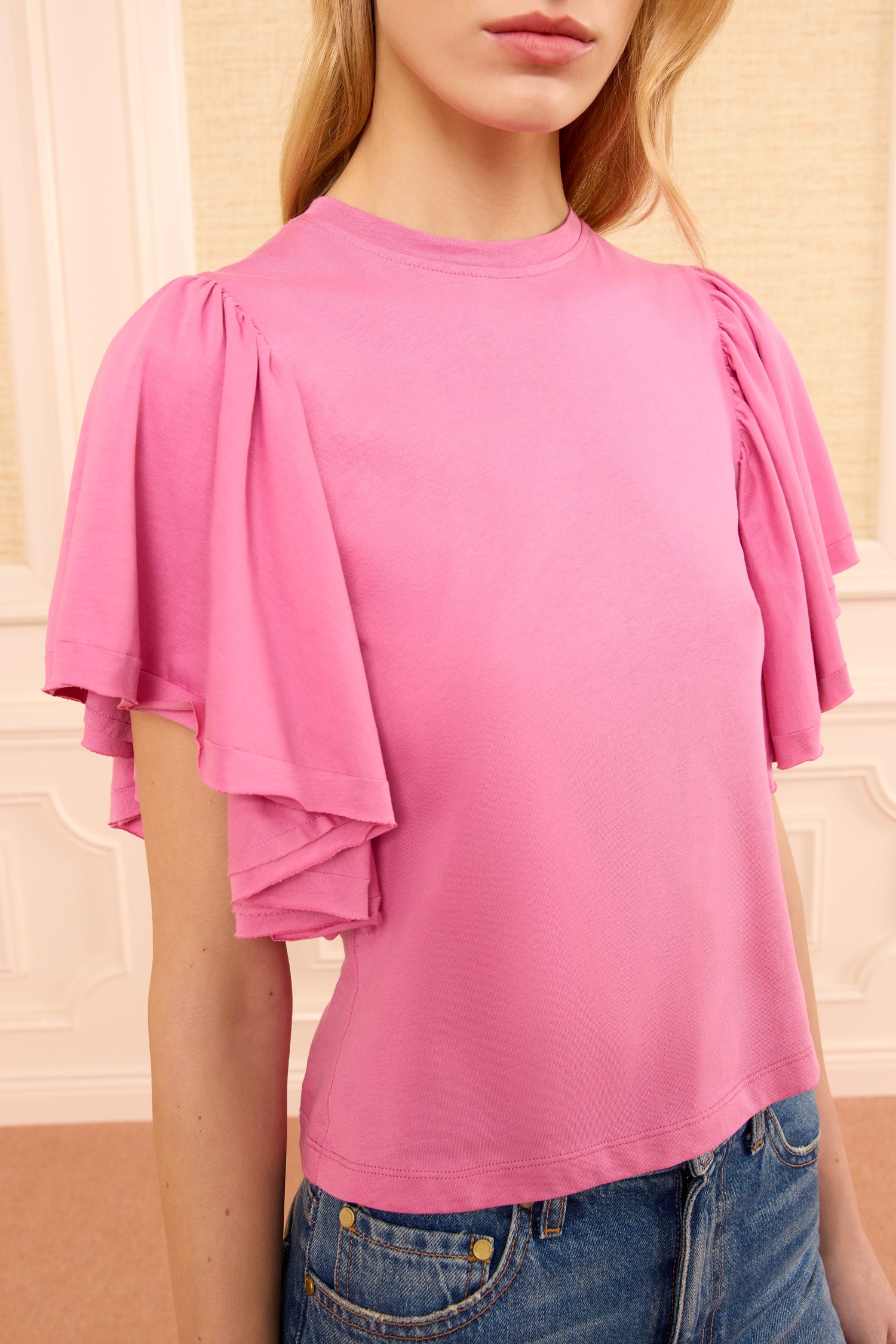 Ulla Johnson Cordelia PF260802 top petunia coton