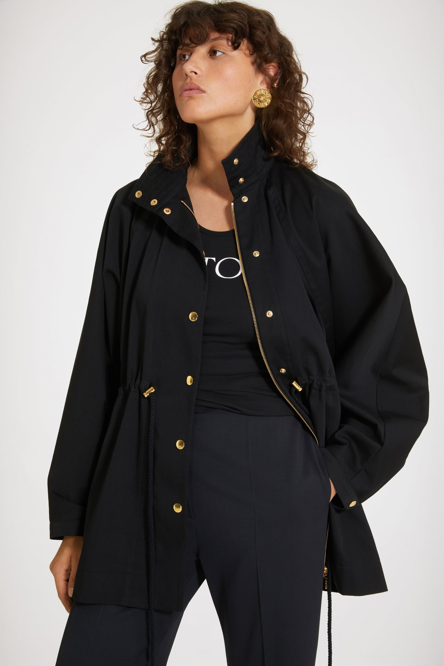Patou P23OU0180074999B parka noire coton bio taille 38