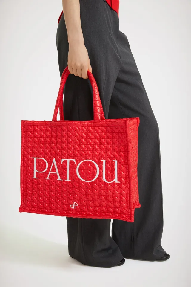 Patou AC024 tote rouge en nylon matelassé éco