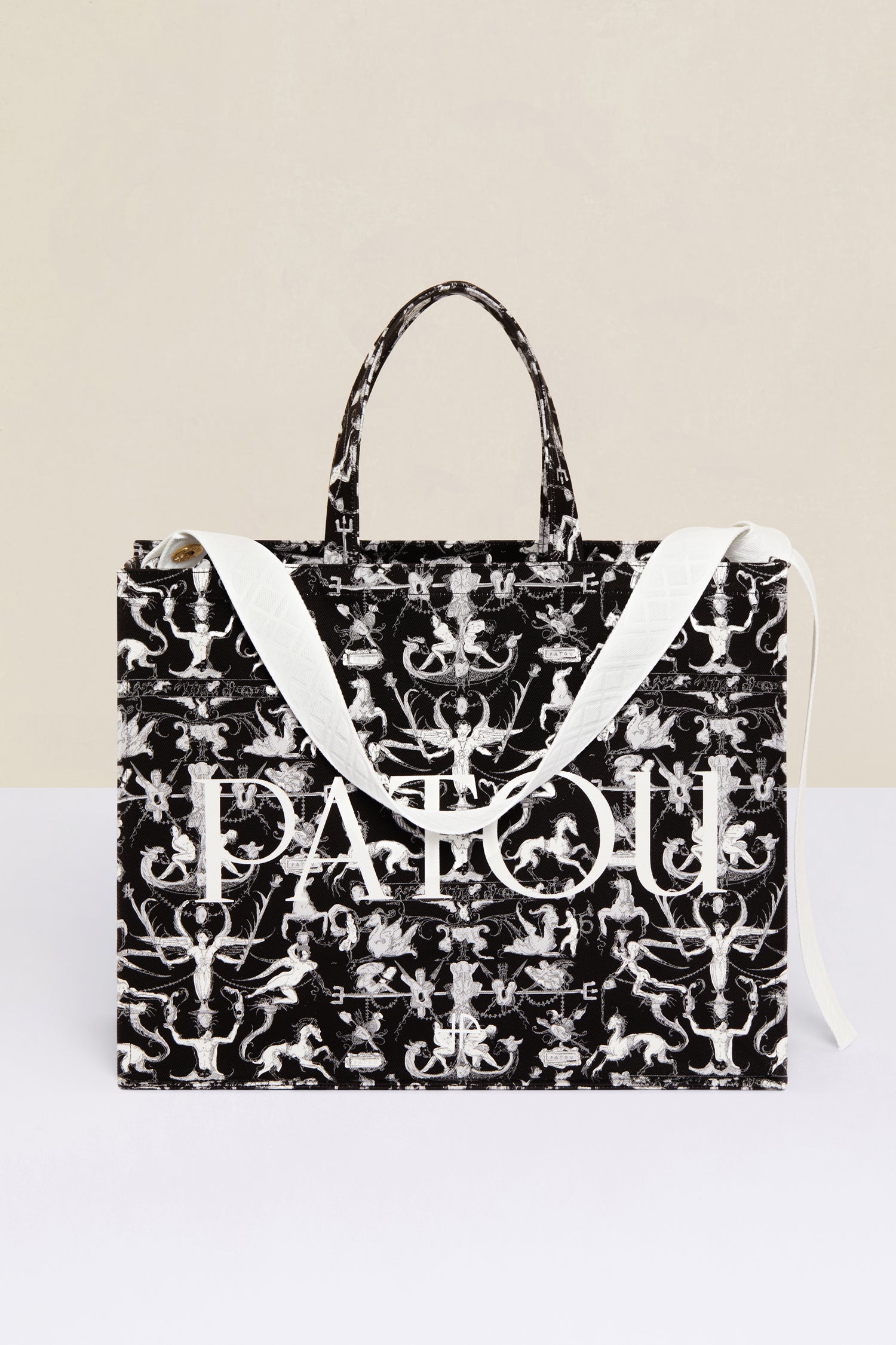 Patou P22AC024 tote toile coton bio Black Fairy Tales TU