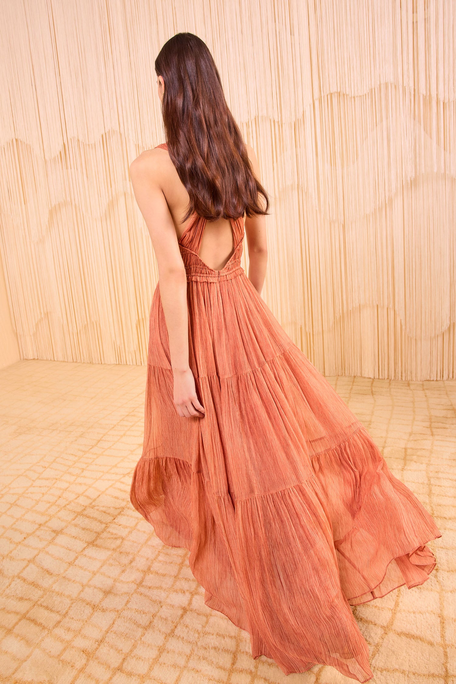 Ulla Johnson Freesia Gown Robe Safran Soie