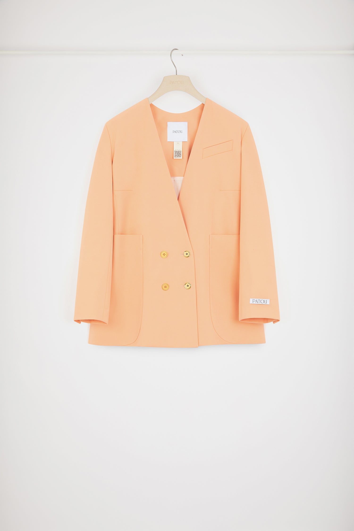 Patou Jackets veste laine orange 34-44 sans col