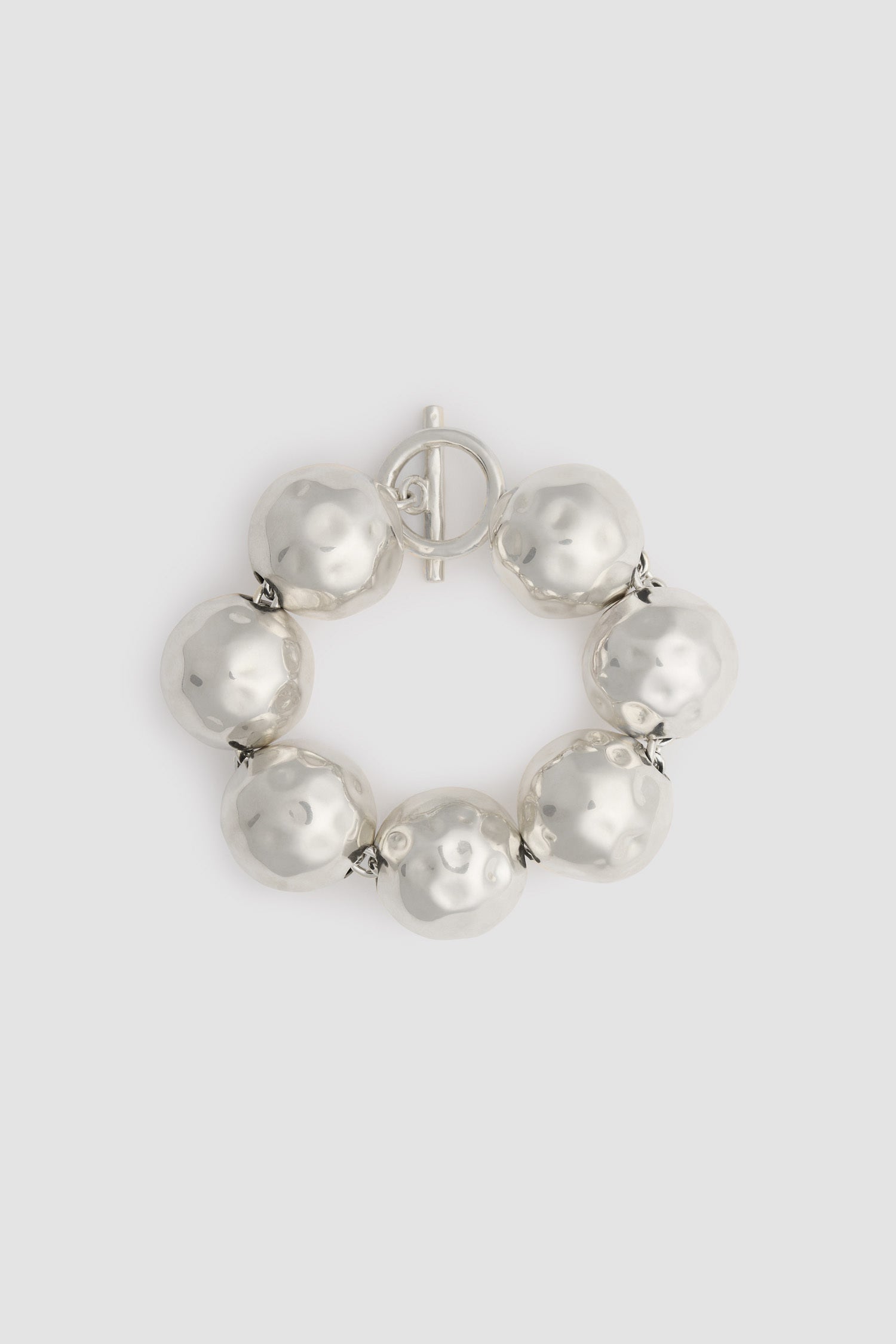 Patou JW131 bracelet laiton argenté martelé