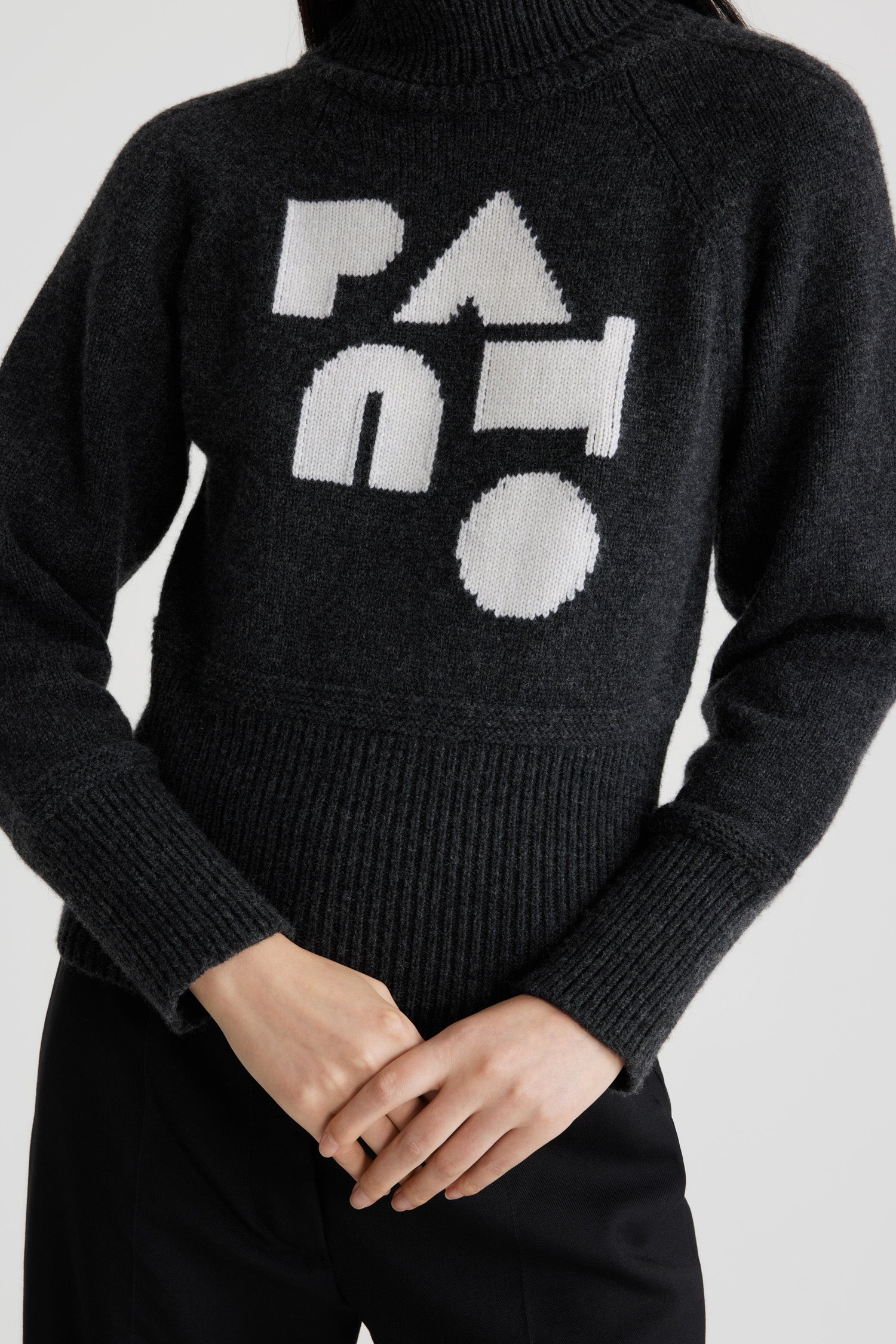 Patou Knitwear KN1938064960A pull col roulé gris Storm