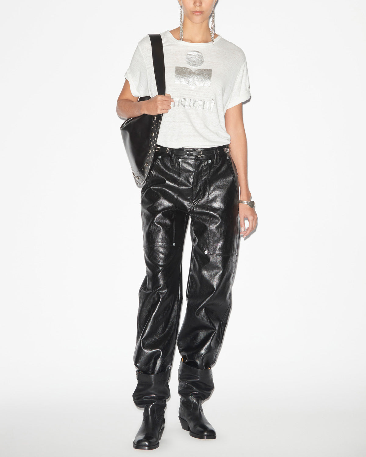 Isabel Marant Zewel t-shirt lin blanc logo XS-XL