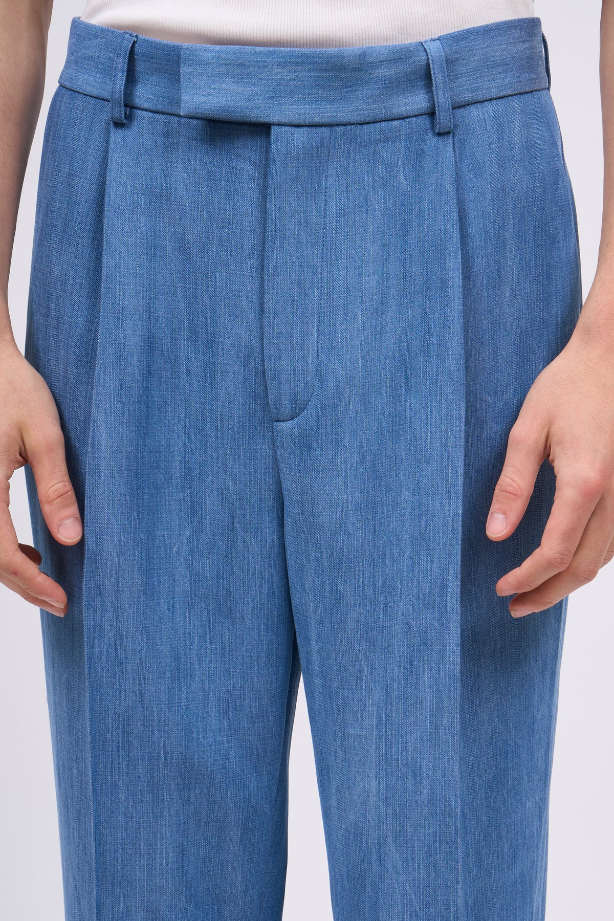 Paul & Joe Groovy pantalon pinces tencell effet denim