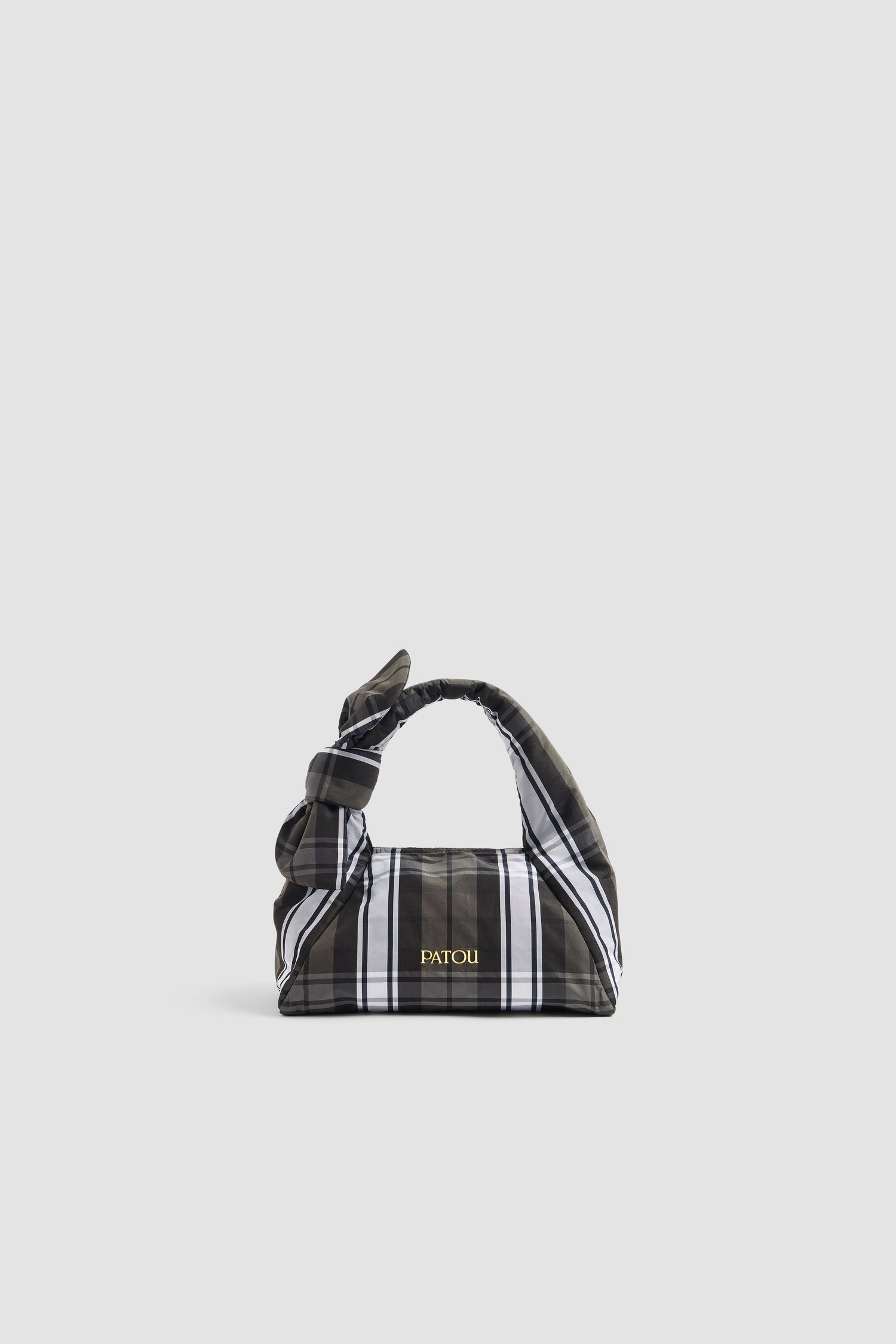Patou AC169 sac noué tartan polyester Mist Green