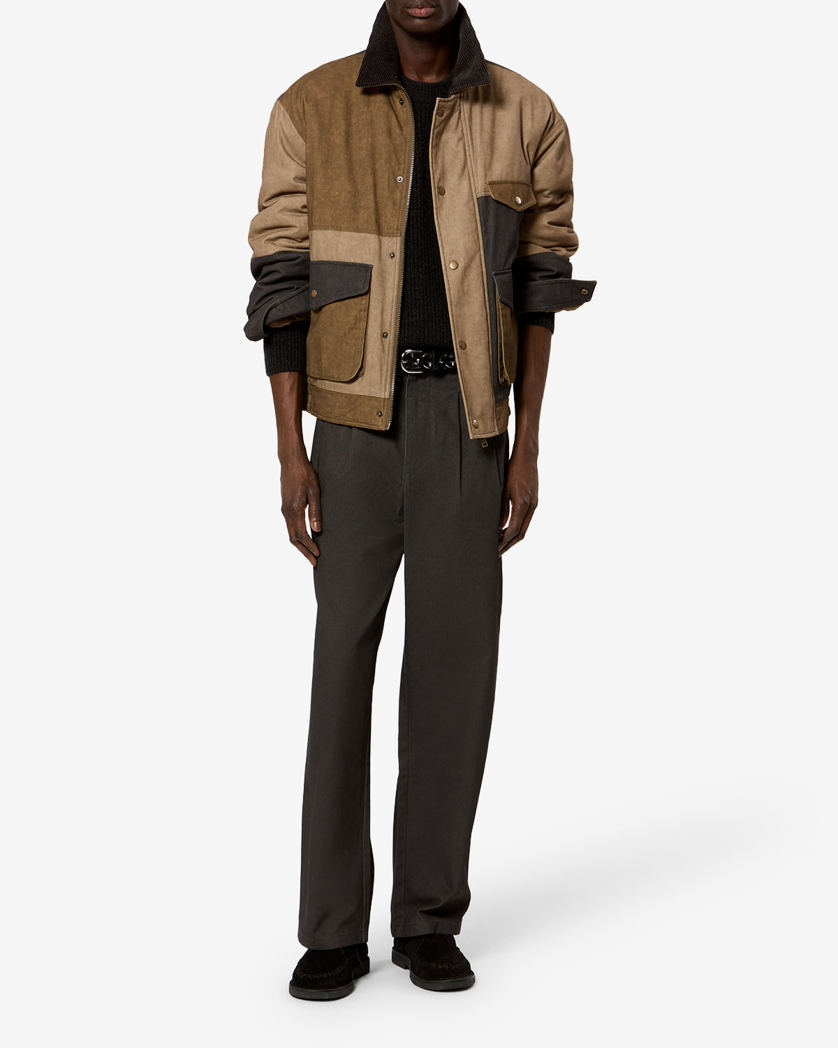 Isabel Marant Tores veste blouson kaki patchwork coton