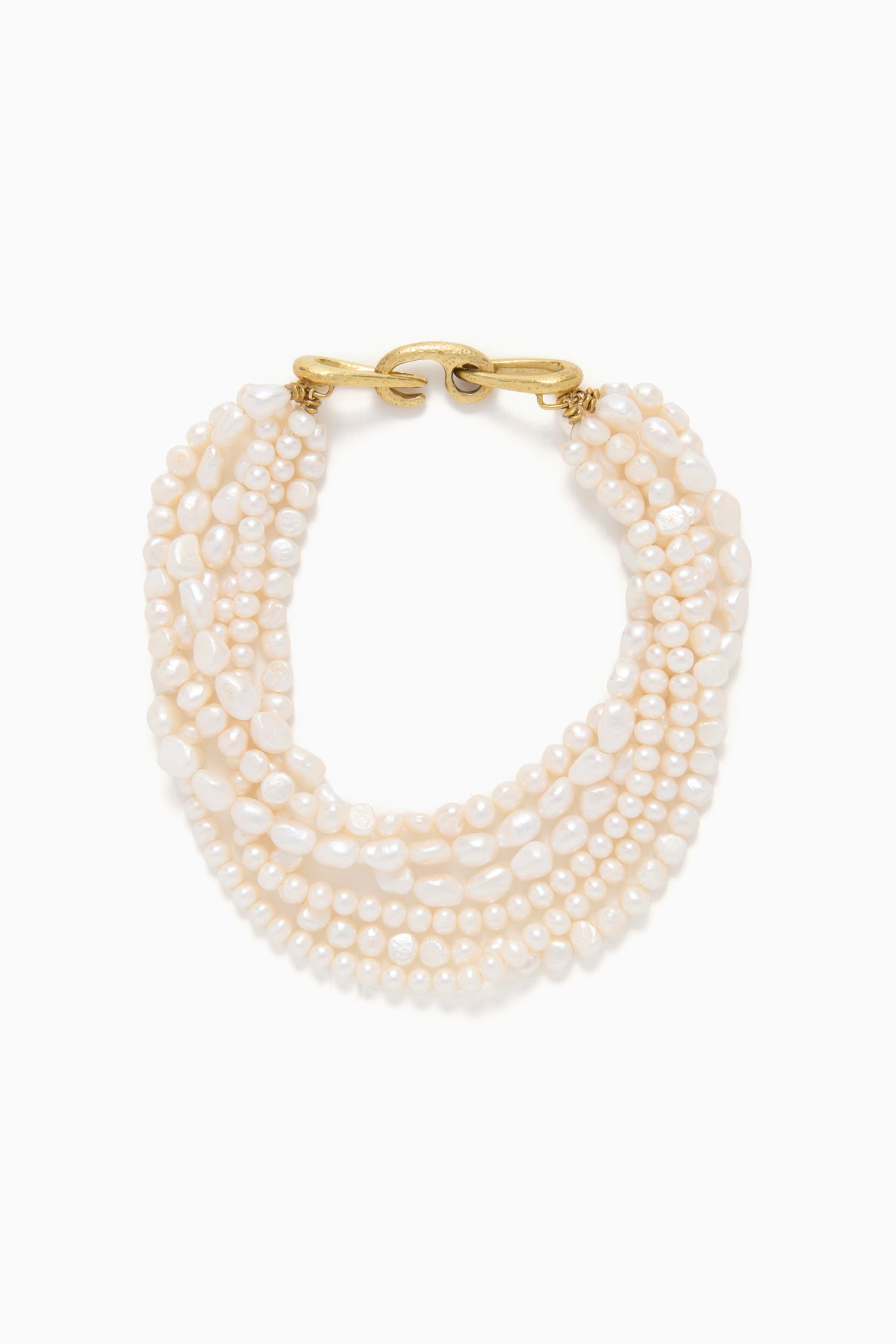 Ulla Johnson Pearl Multistrand Choker collier perles OS