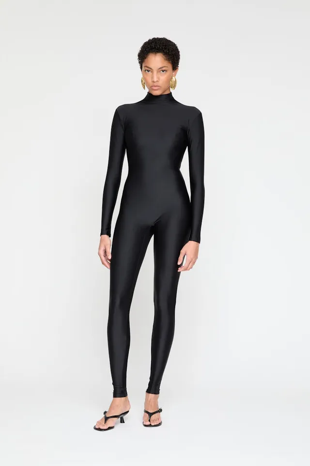 ATU Body Couture Catsuits combinaison noire basique col montant
