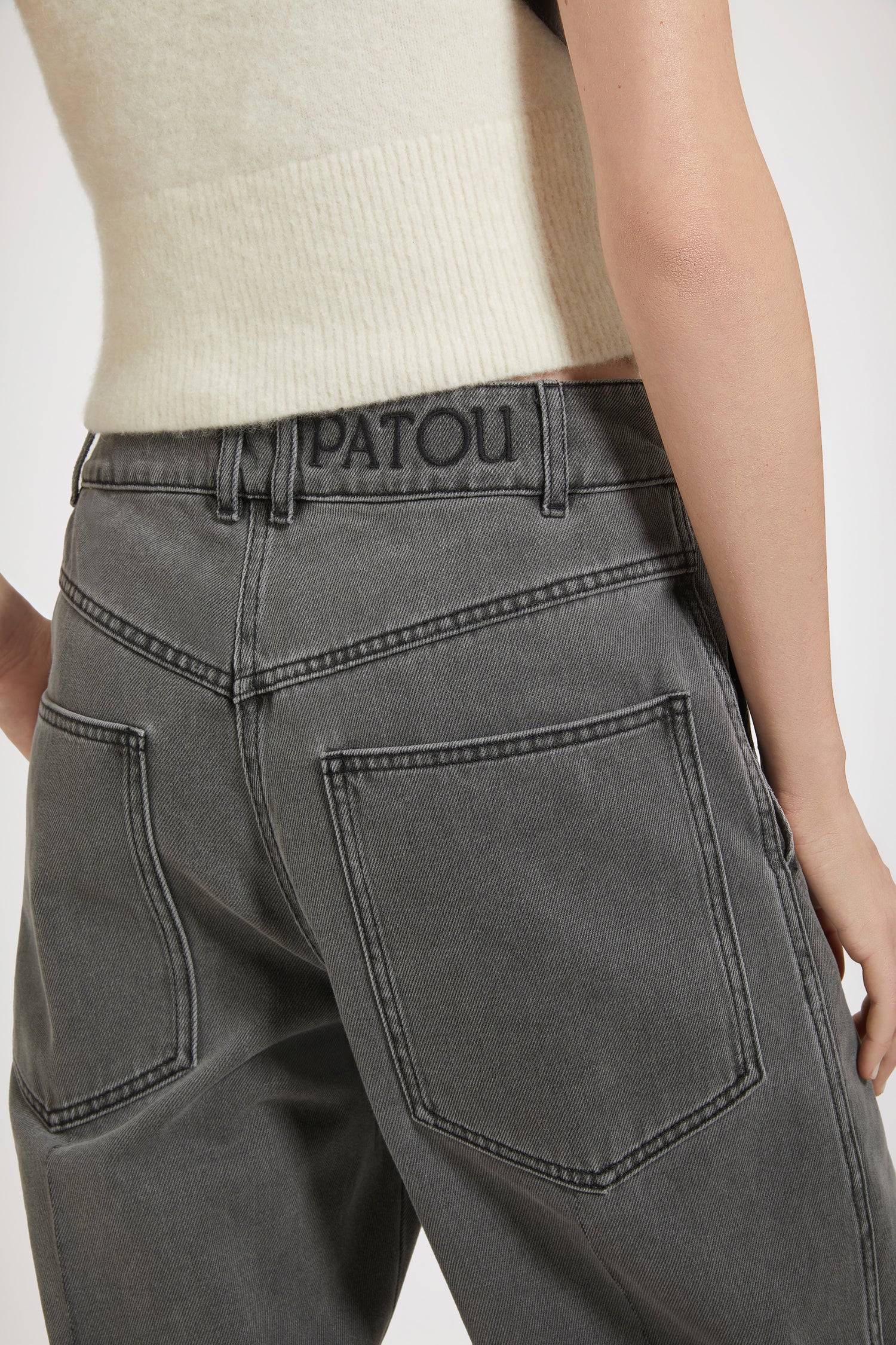 Patou TR032 jean cargo anthracite coton bio 38