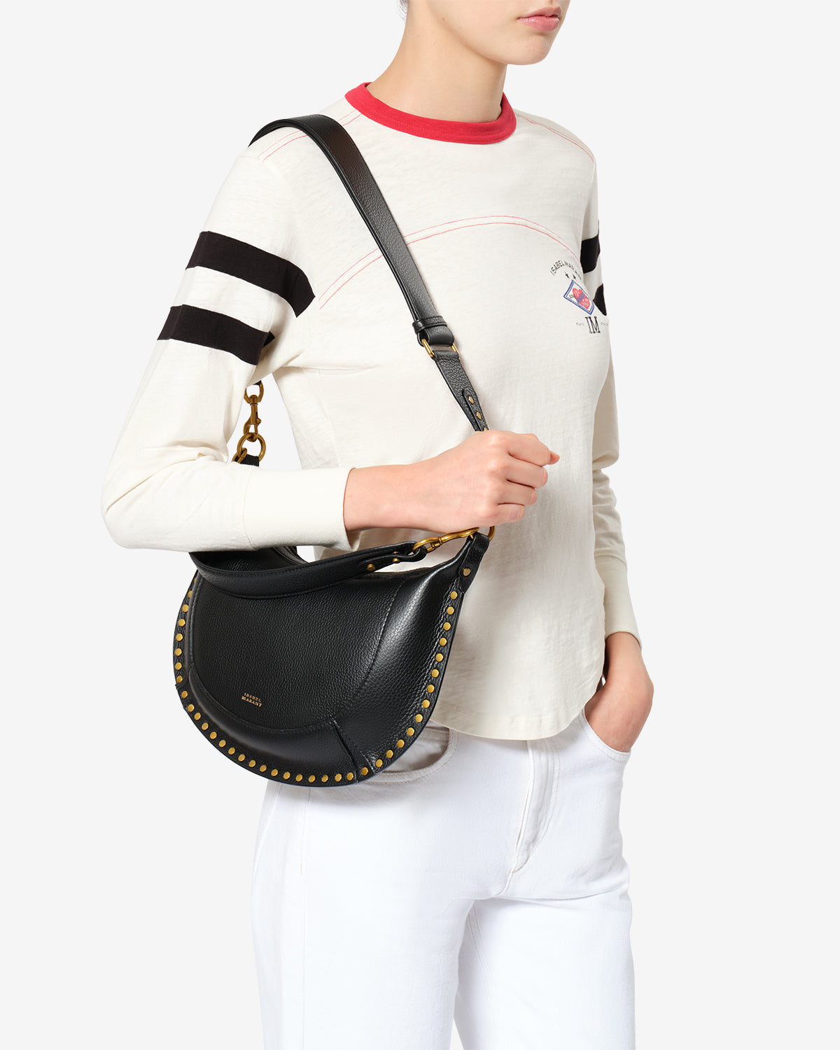 Isabel Marant Naoko sac cuir grainé noir