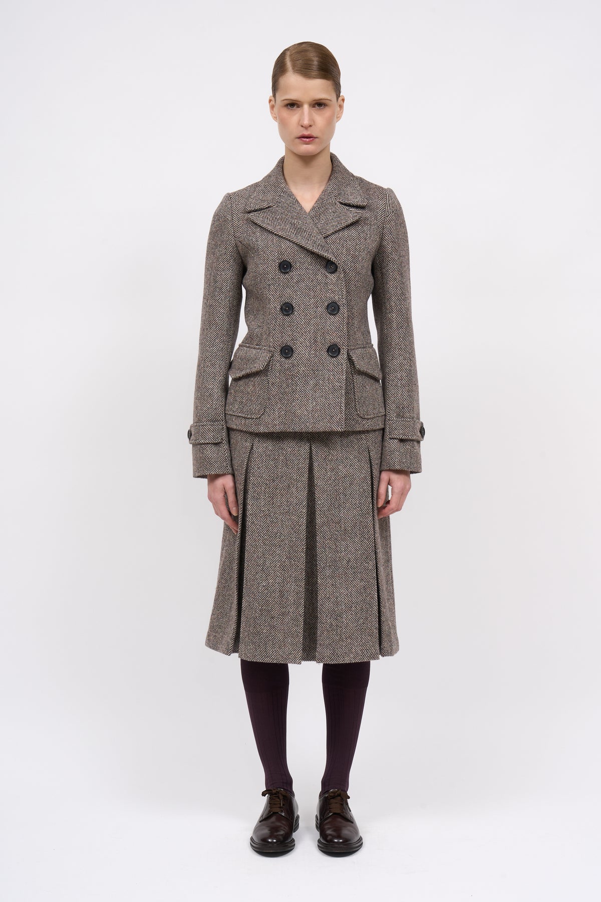 Paul & Joe Hailey veste laine chevron Harris Tweed Tilda
