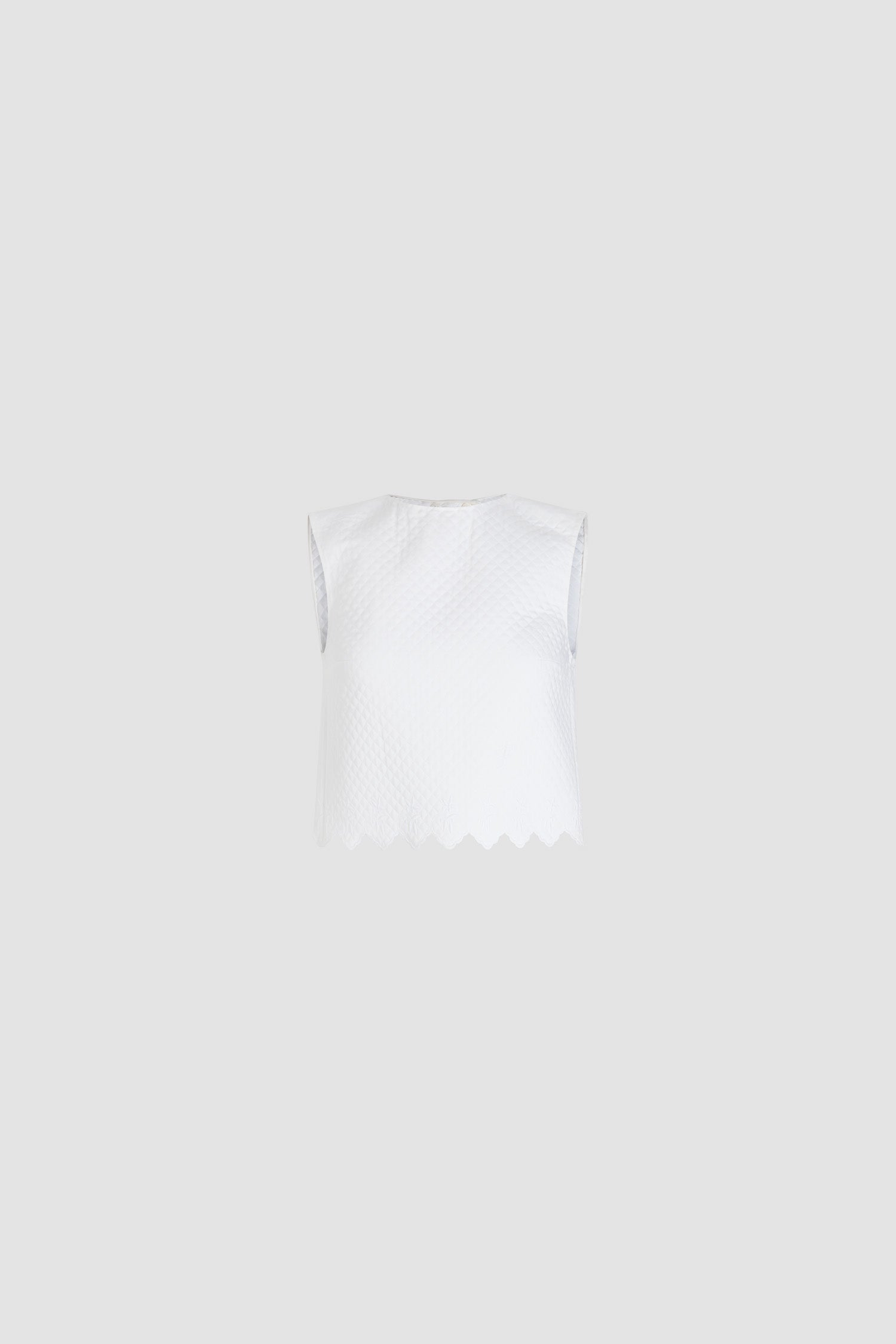 Patou P25TO1600210001W crop top blanc viscose matelassé