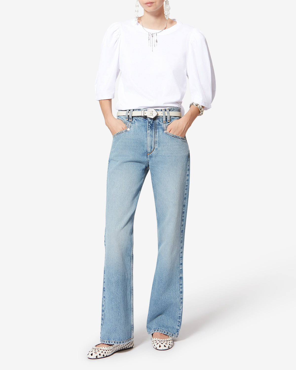 Isabel Marant Maeliss t-shirt blanc coton bio