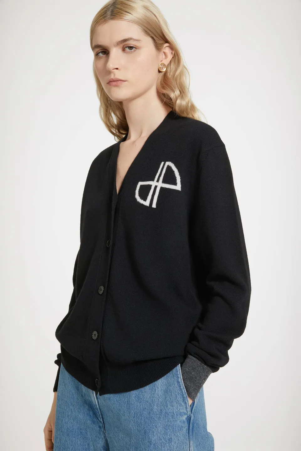 Patou JP KN131 cardigan laine cachemire Noir XS-XXL