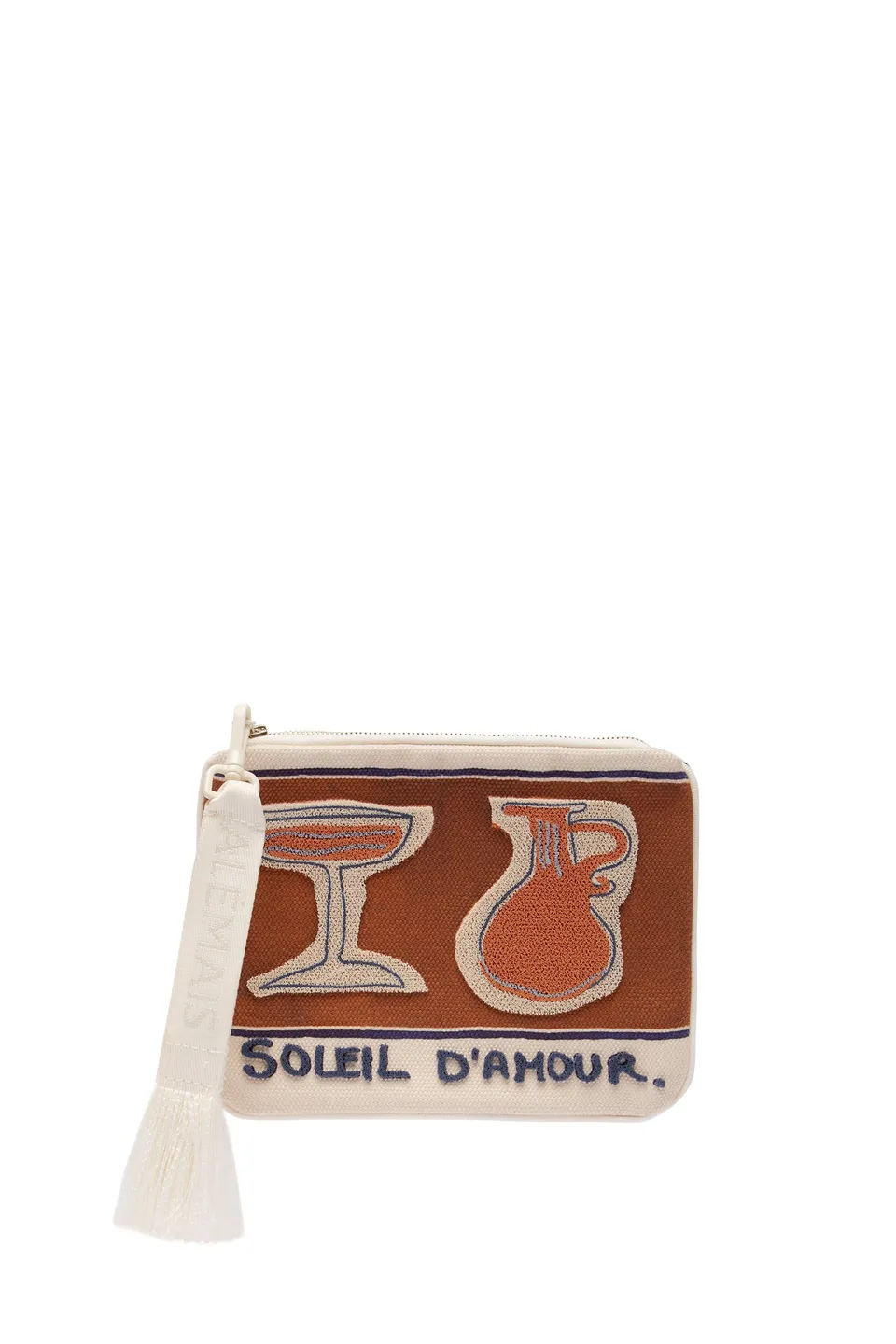 Alemaïs Soleil pochette zippée coton taille unique