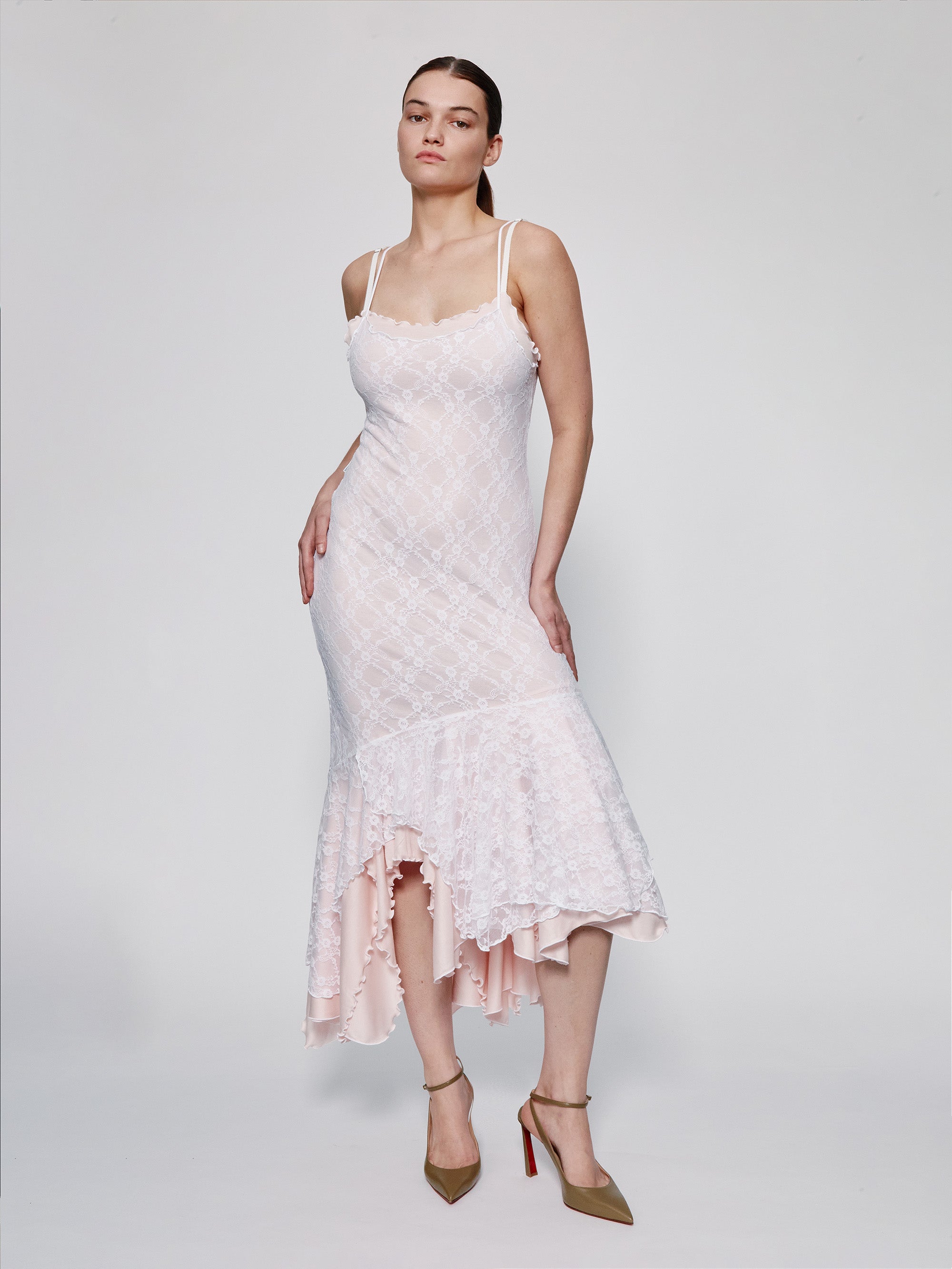 Ester Manas White Floral Lace Easy Dress blanche XS/S