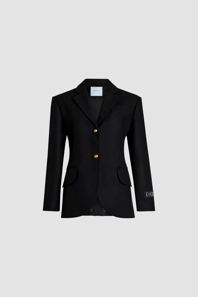 Patou H24JA0380003999B veste noire laine cachemire
