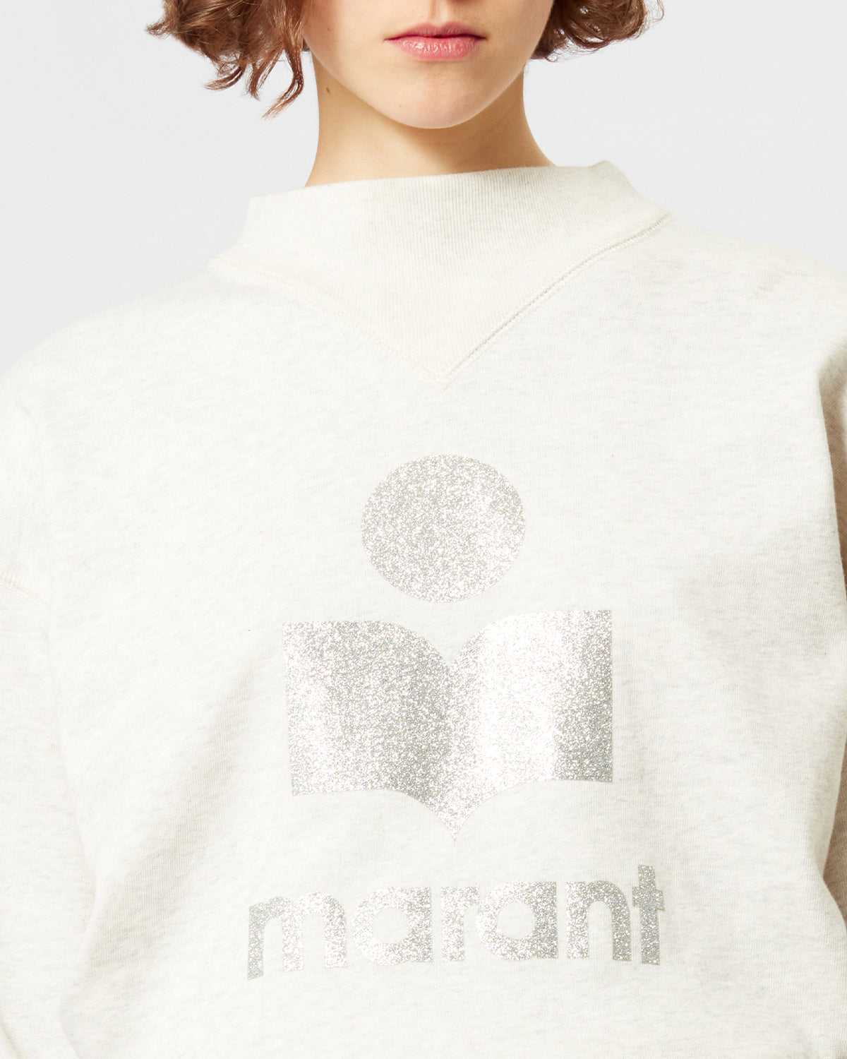 Isabel Marant Moby sweatshirt écru coton logo Marant