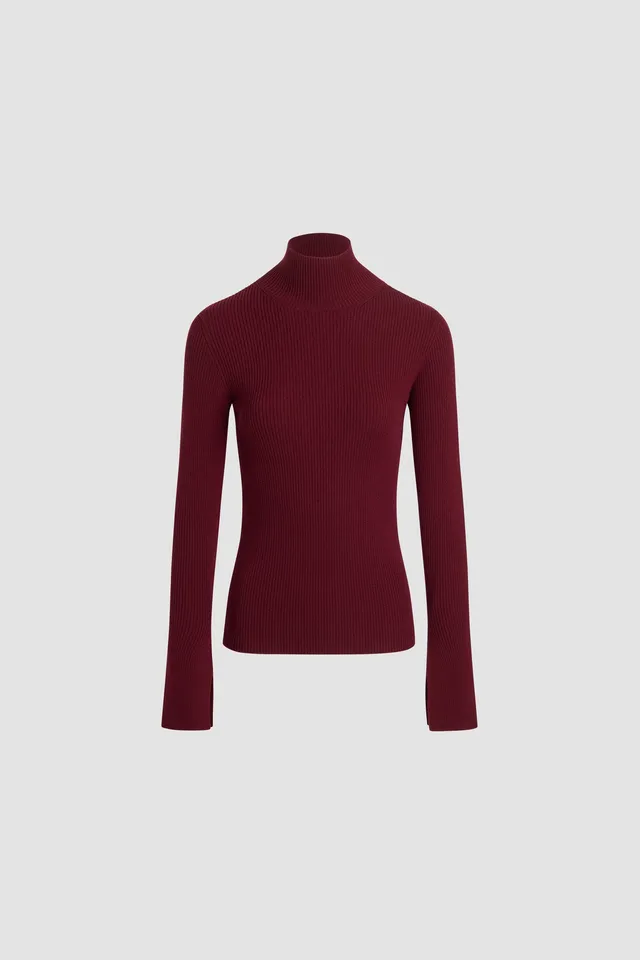 Patou KN275 pull côtelé Syrah laine mérinos