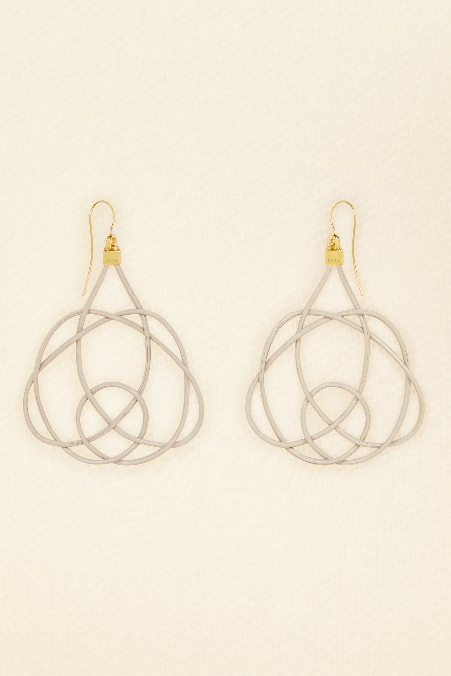 Patou Jewellery JW081 boucles d'oreilles osier gris colombe