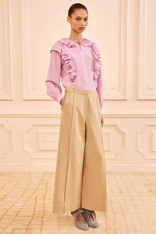 Ulla Johnson Sascha SP260403 pantalon Sahara beige coton