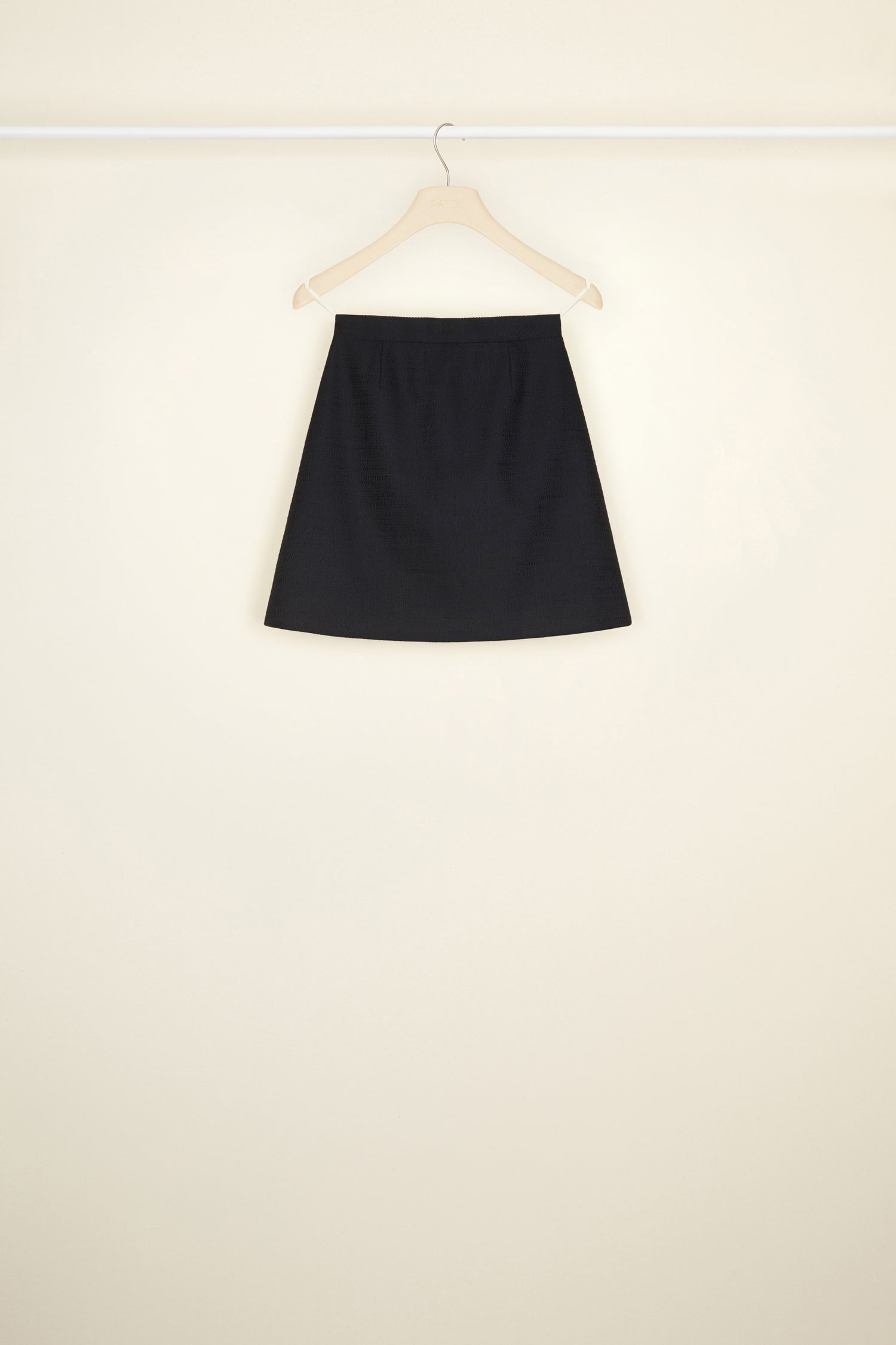 Patou SK021 mini jupe tweed noir coton bio