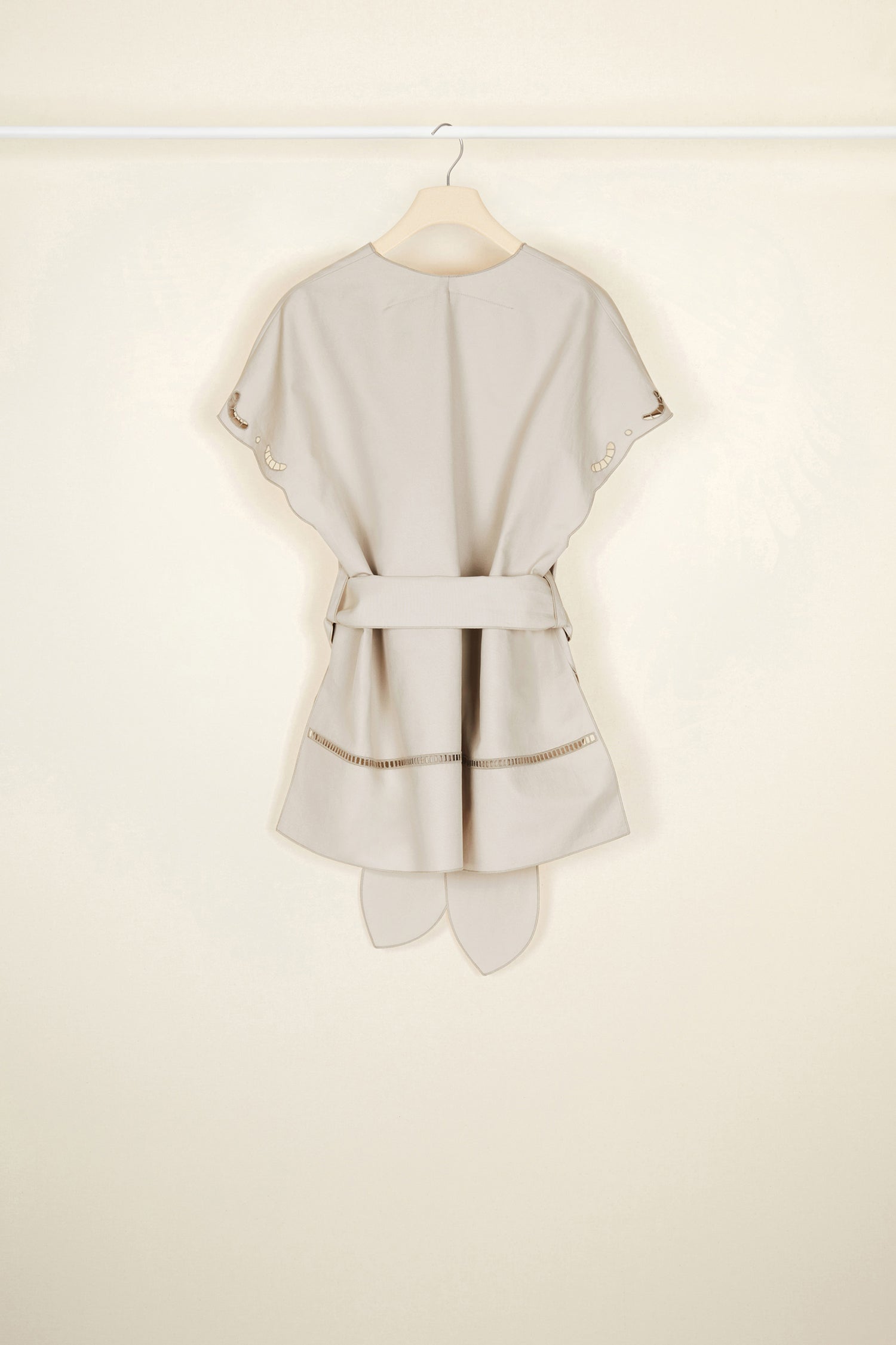 Patou JA009 Veste Lin Coton Grise Ceinture