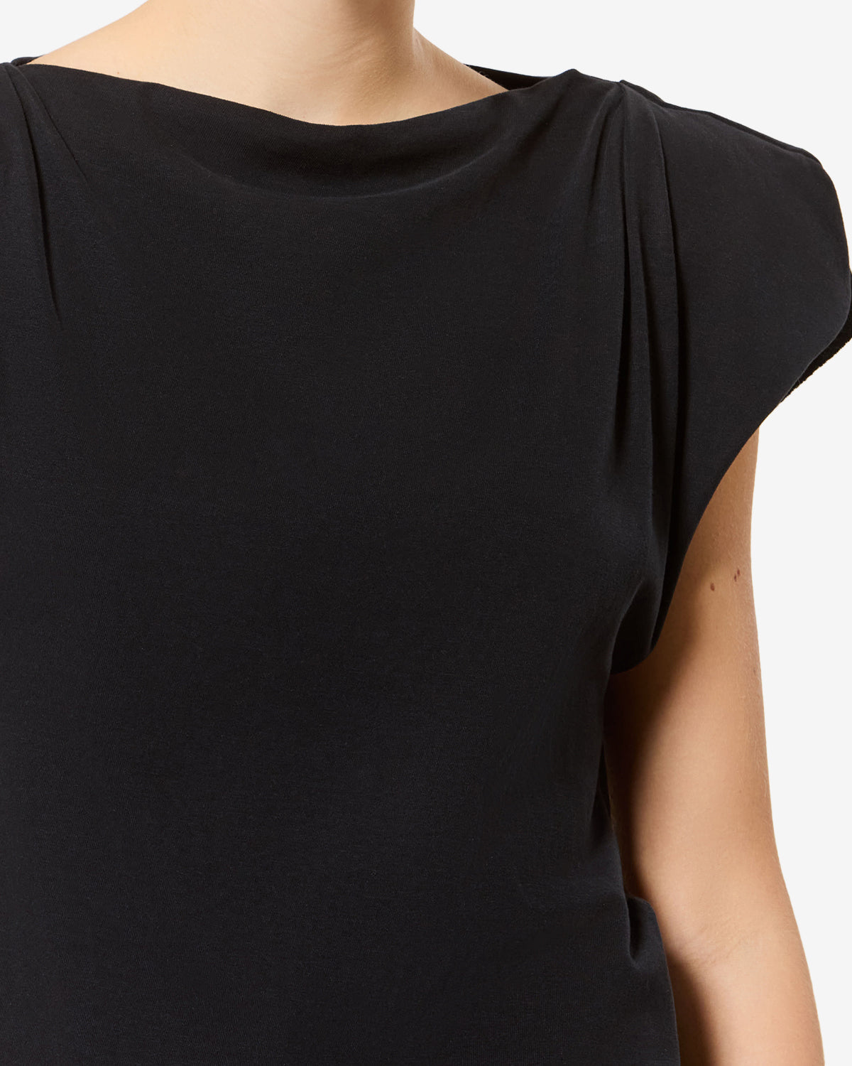 Isabel Marant Sebani t-shirt coton noir asymétrique