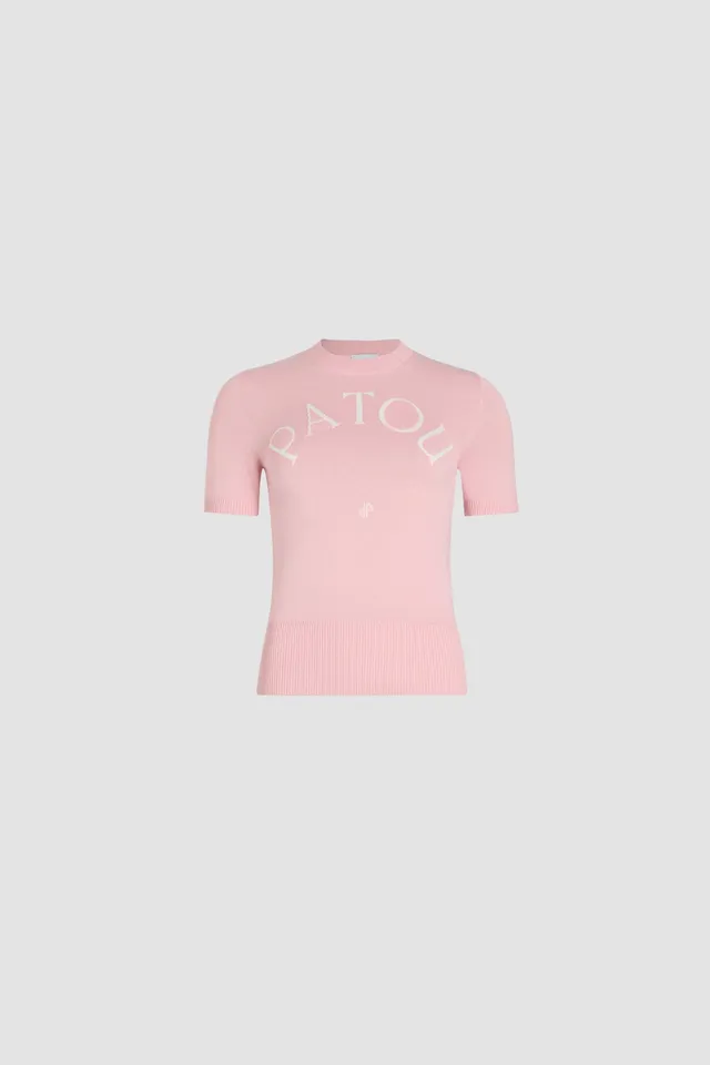 Patou Knitwear KN068 top coton rose Primrose Pink