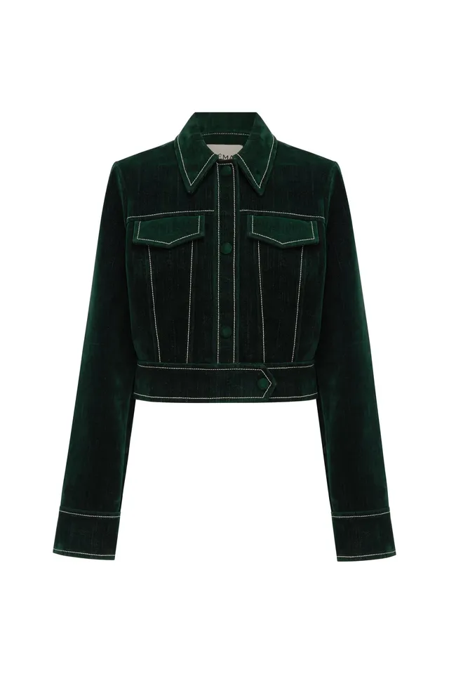 Alemäis Johnny Jacket veste courte velours coton surpiquée