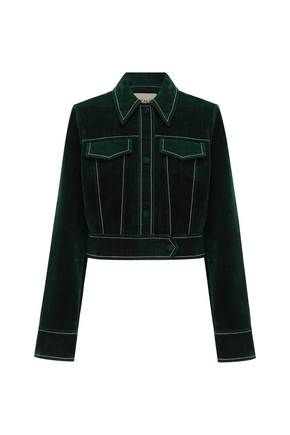 Alemäis Johnny Jacket veste courte velours coton surpiquée
