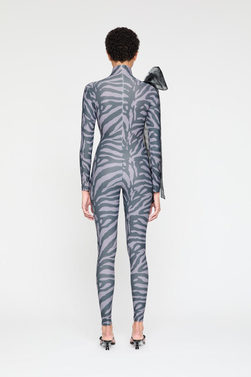 ATU Body Couture Tiger combinaison tigre gris nœud épaule