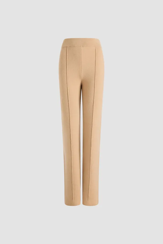 Patou KN299 pantalon droit laine cachemire biscuit XS-XL