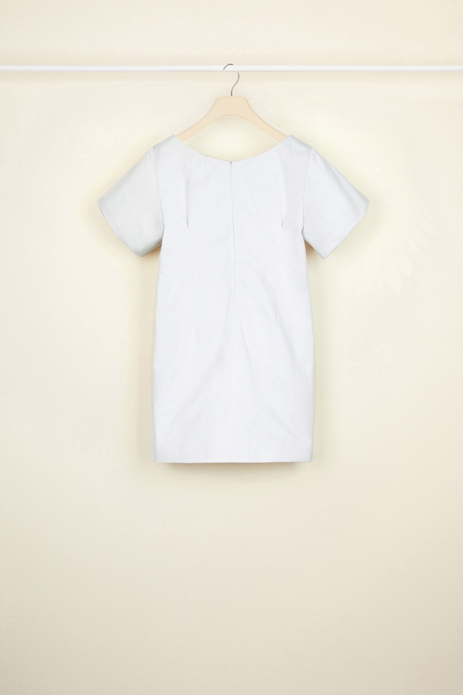 Patou E20DR0450048902G mini robe nœud gris satin coton