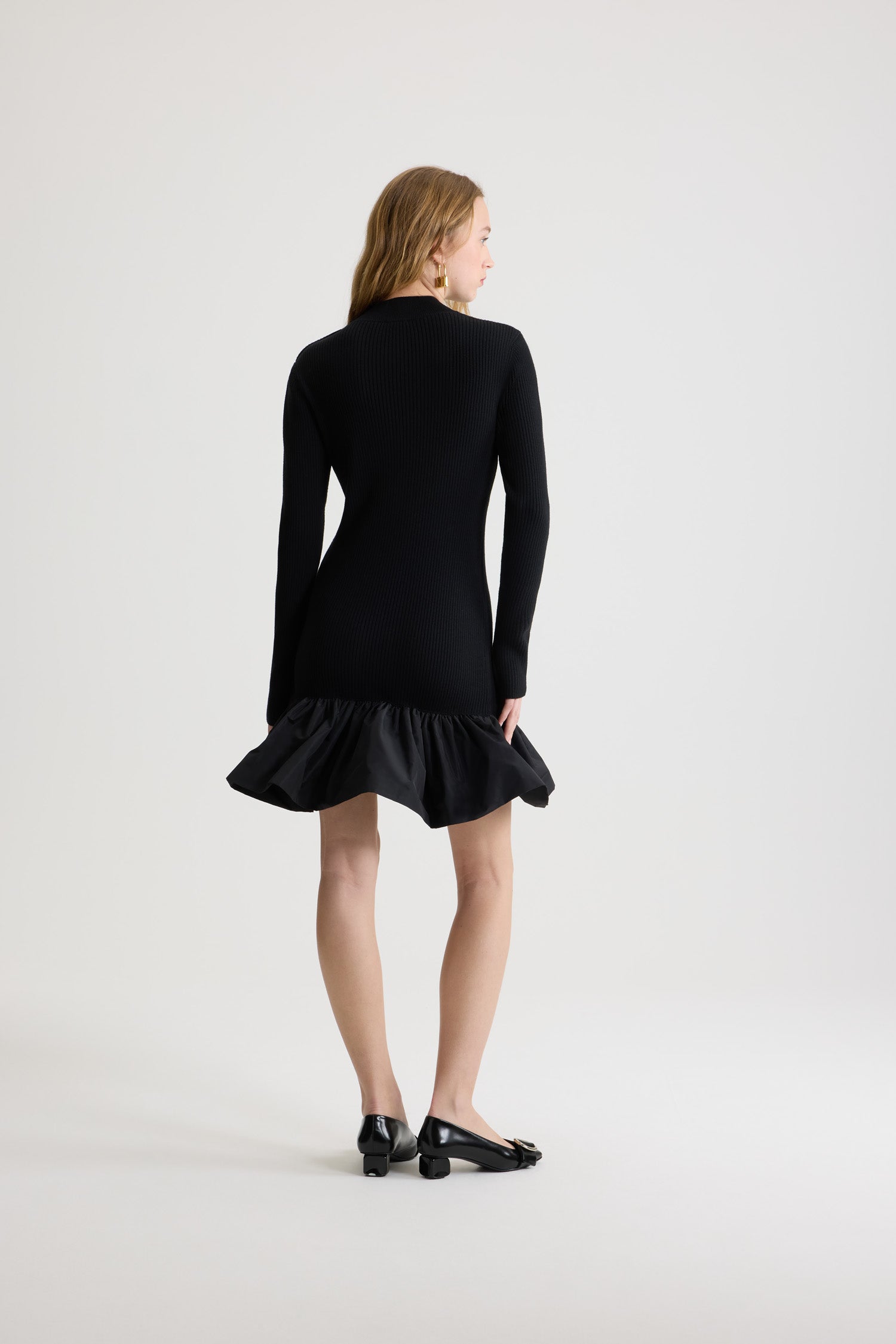 Patou KN271 mini robe maille Noire S volants