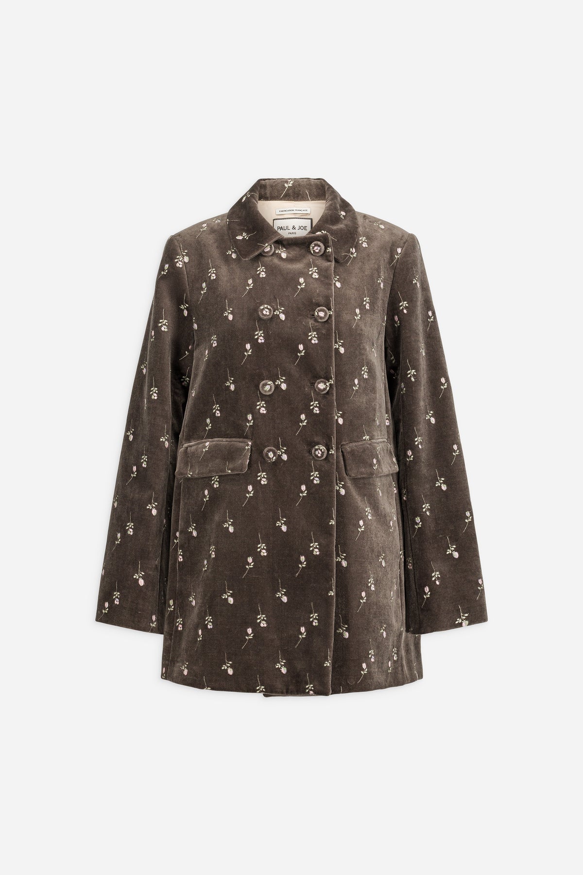 PAUL & JOE PAPILLON veste velours brodée France 36