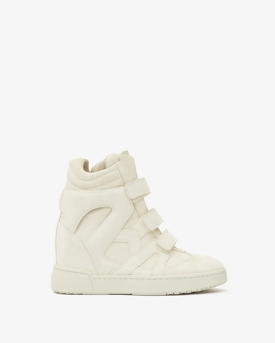 Isabel Marant IM3 baskets écru cuir compensées 5 cm