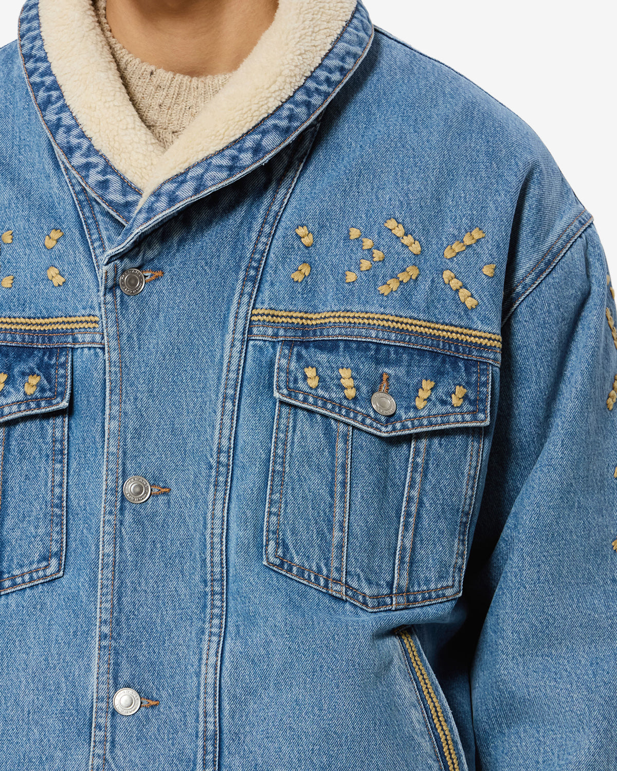 Isabel Marant Jackson VE0534HB veste denim bleu clair