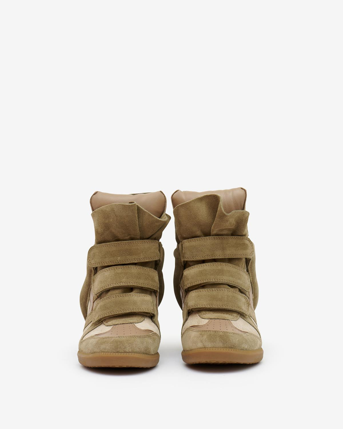 Isabel Marant Bekett baskets compensées taupe cuir