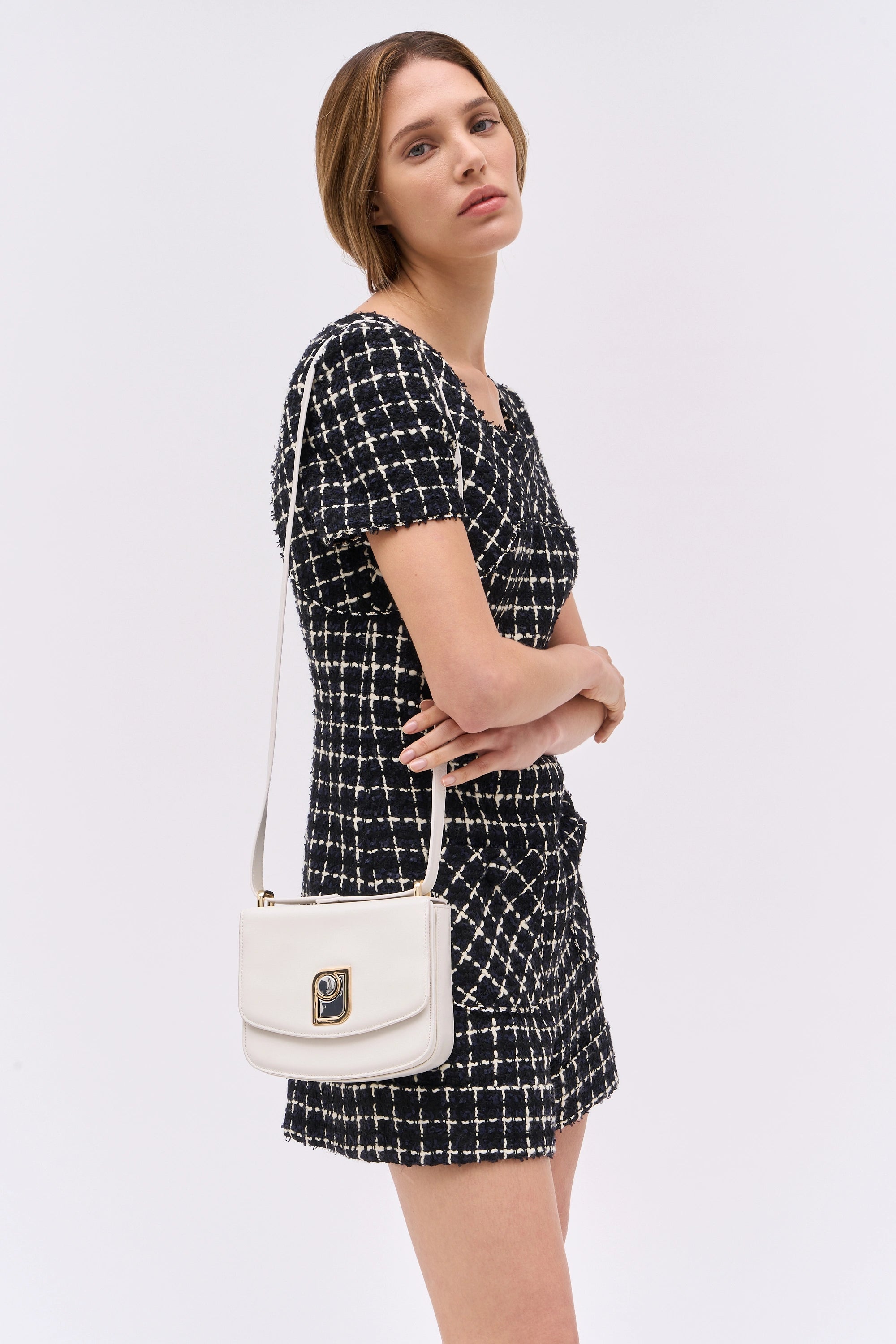 Paul & Joe Jeanne petit sac carré cuir blanc bandoulière