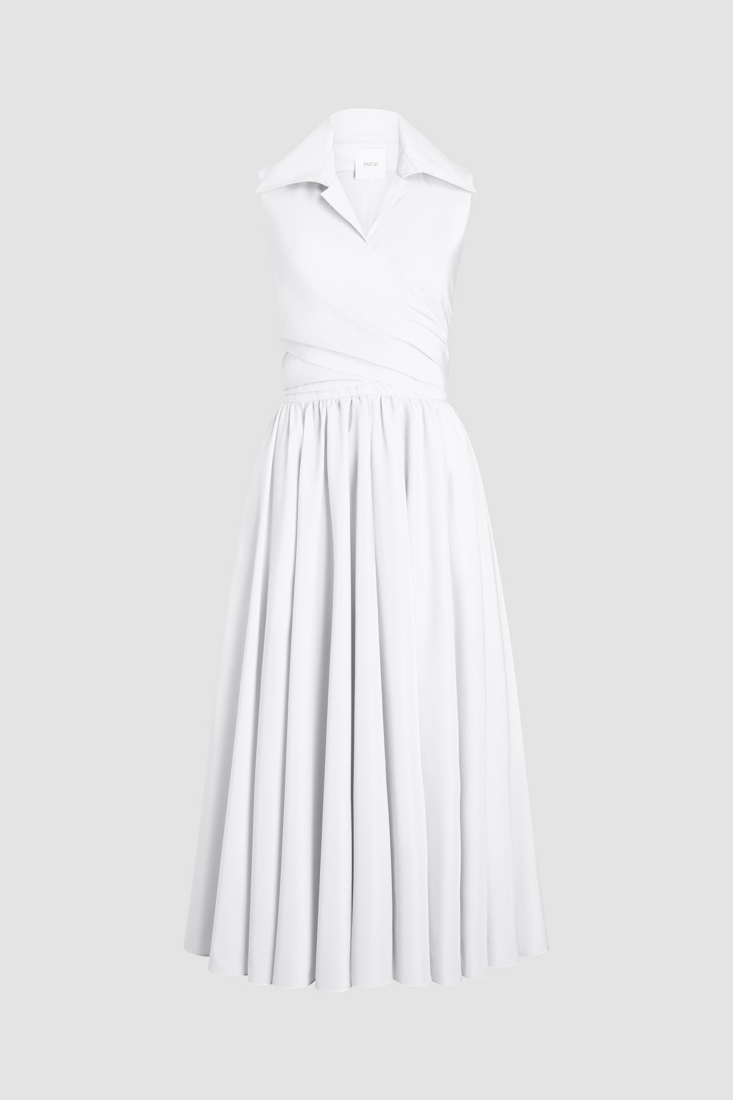 Patou DR2230011001W robe midi blanche faille
