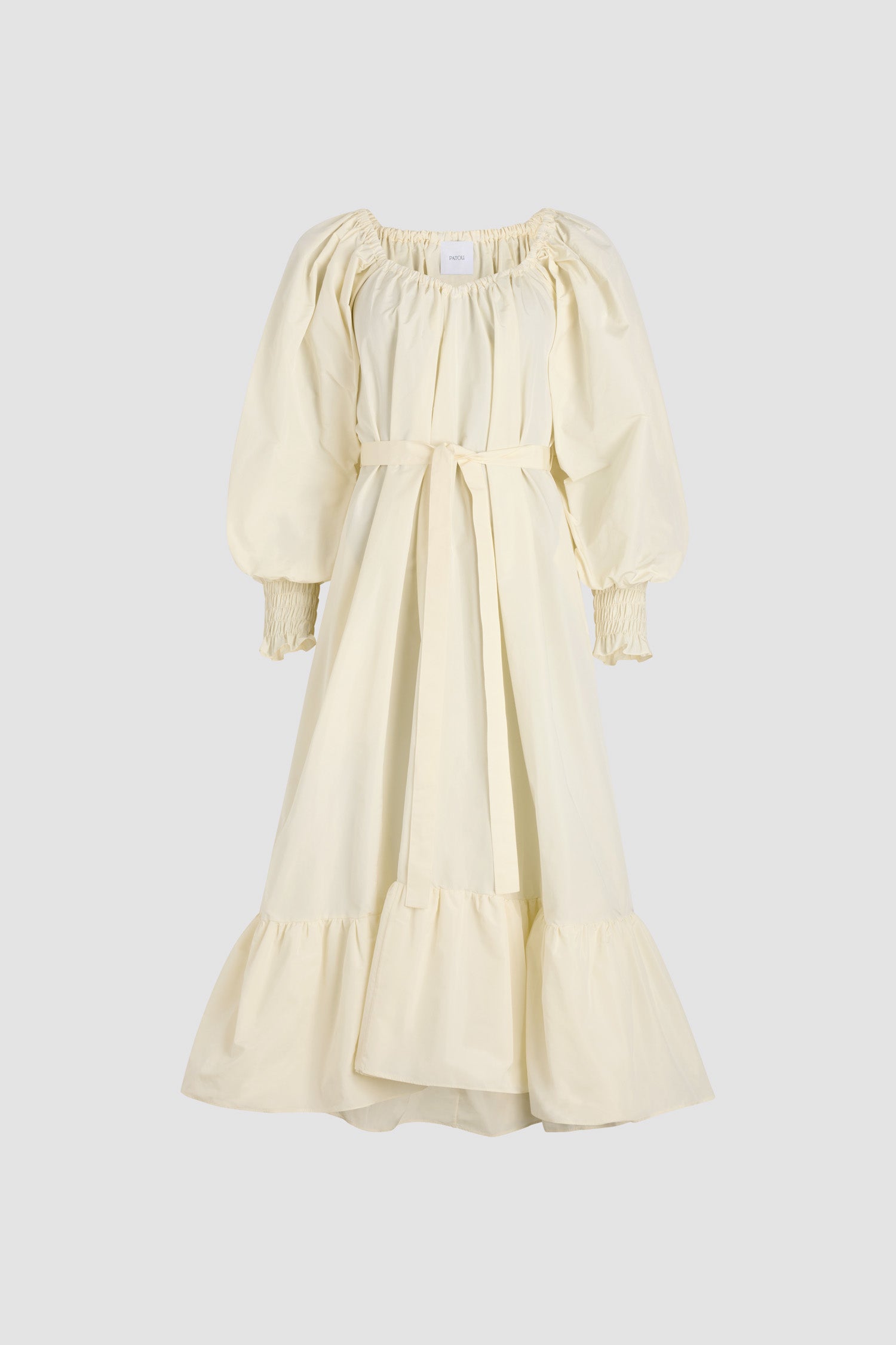 Patou E25DR1150011007W robe maxi ivoire faille recyclée