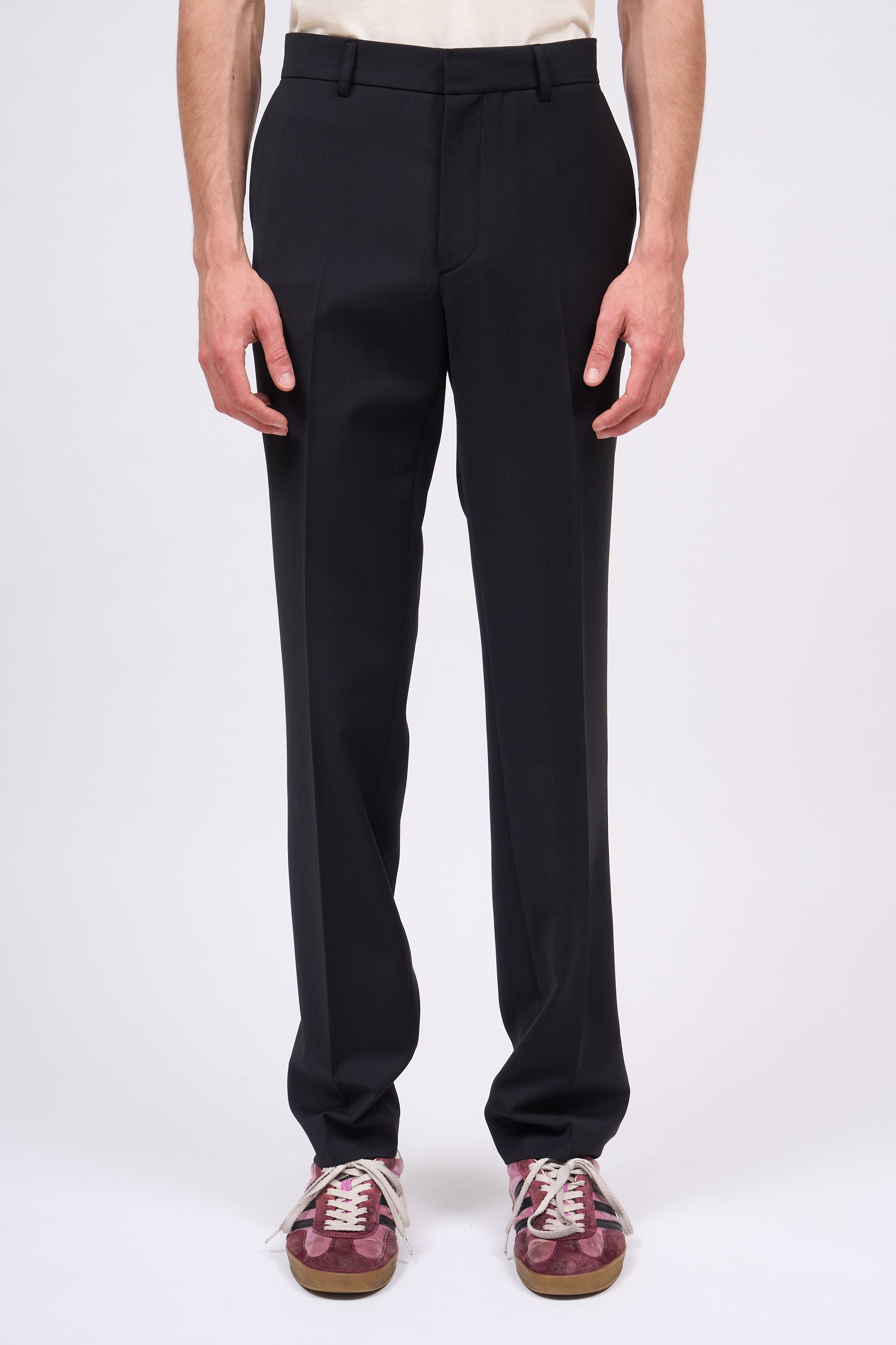 Paul & Joe Robert pantalon cigarette noir laine tropicale