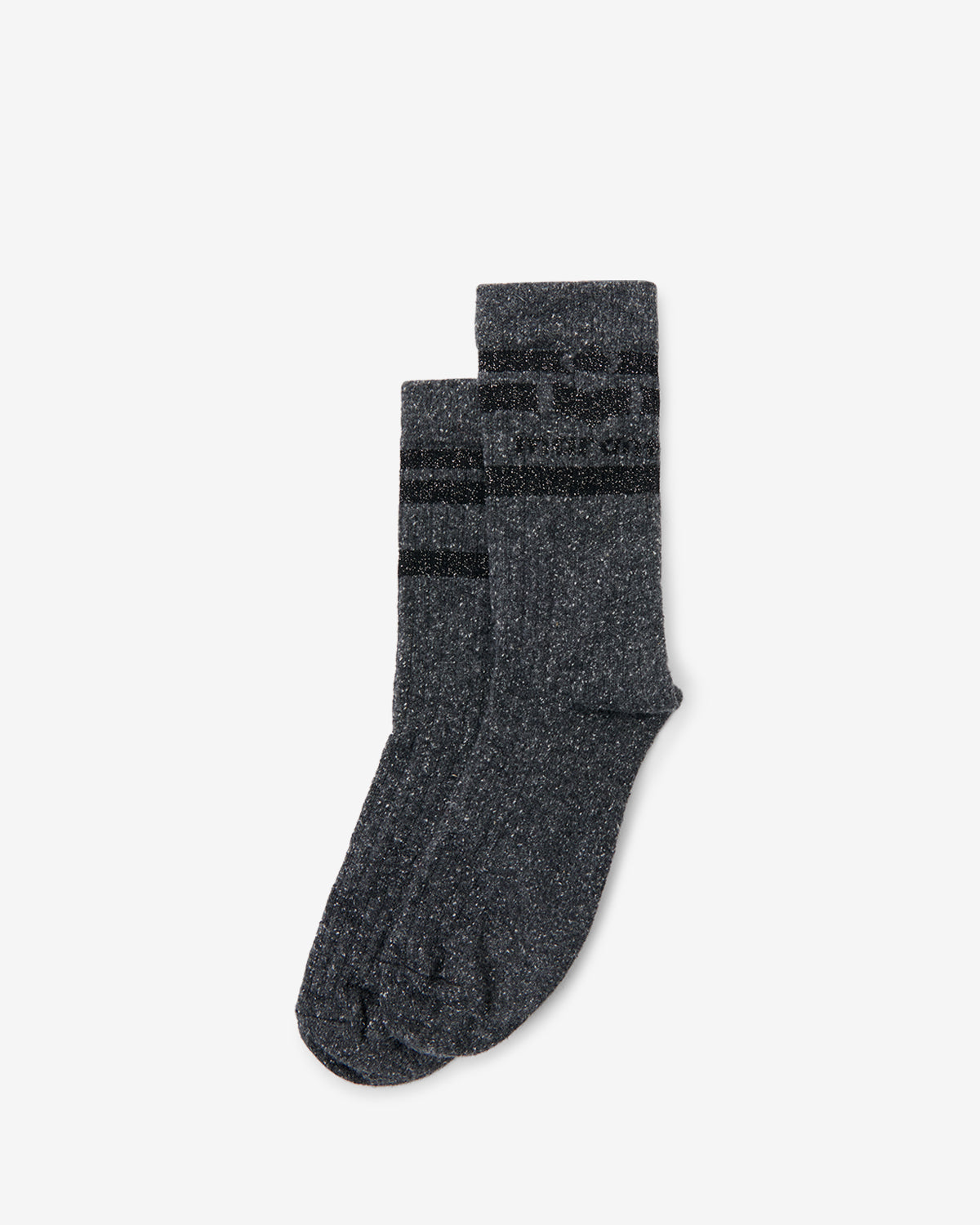 Isabel Marant Valiby Chaussettes Anthracite Scintillantes