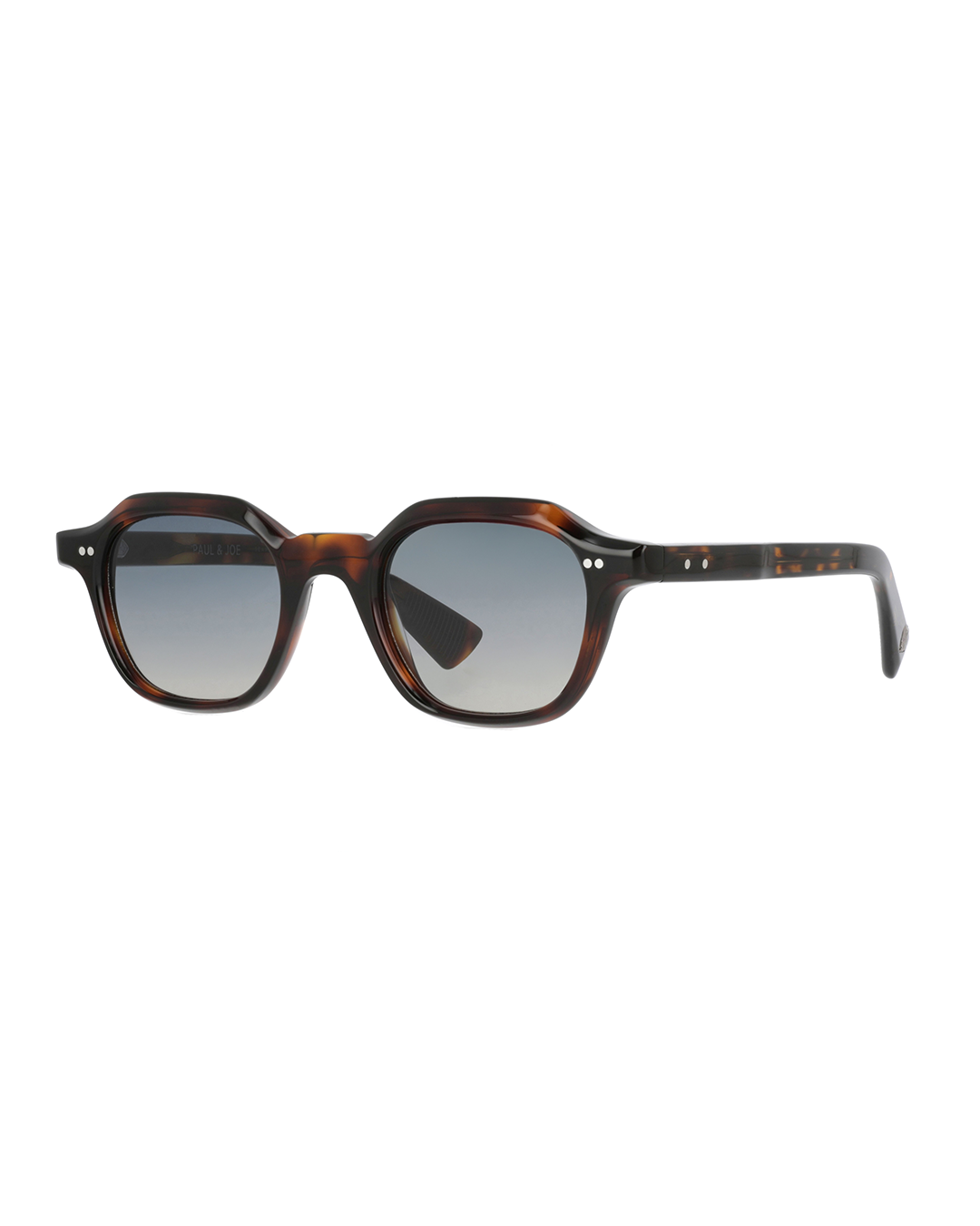Paul & Joe Lunettes de soleil rectangulaires écaille foncée homme